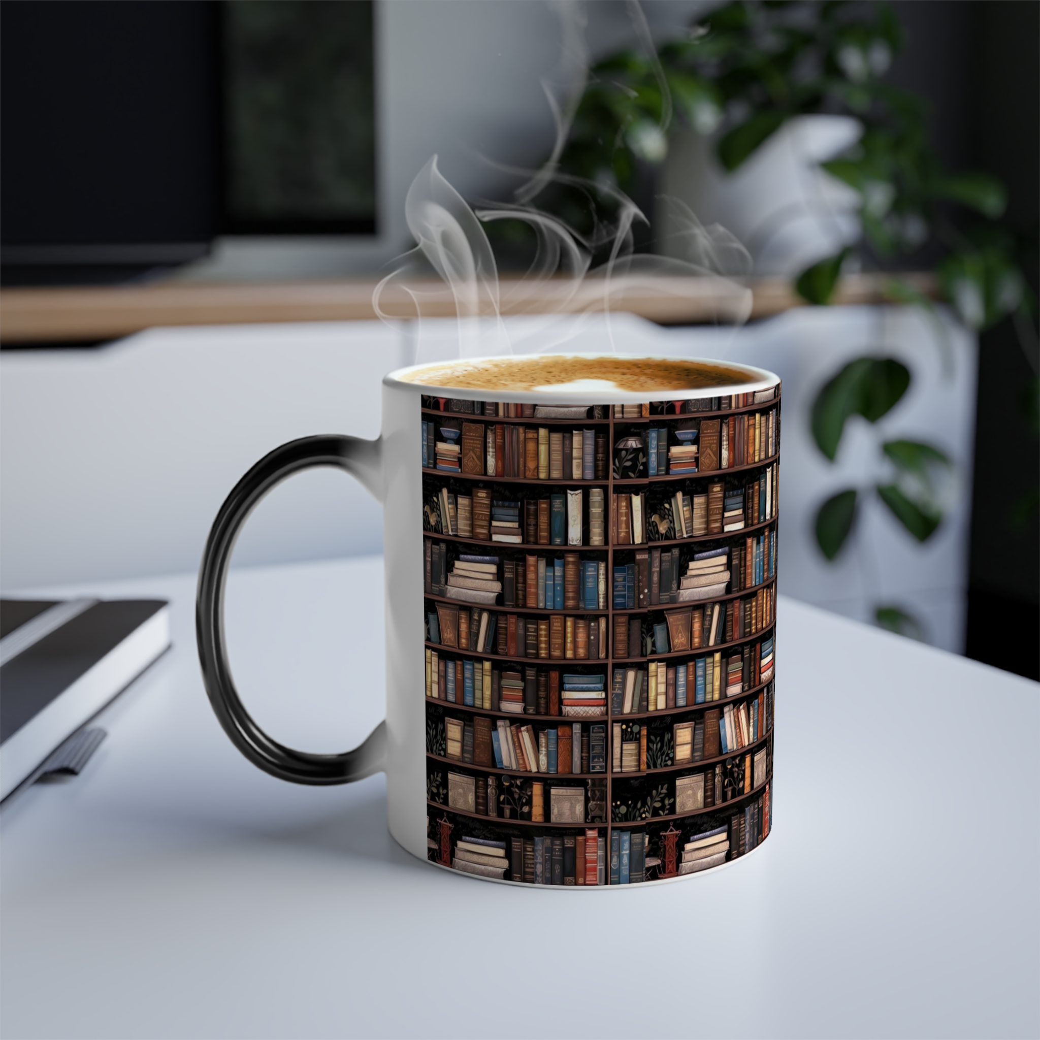 ماگ طرح کتابخونهزمینه ۱ - رنگ سفید