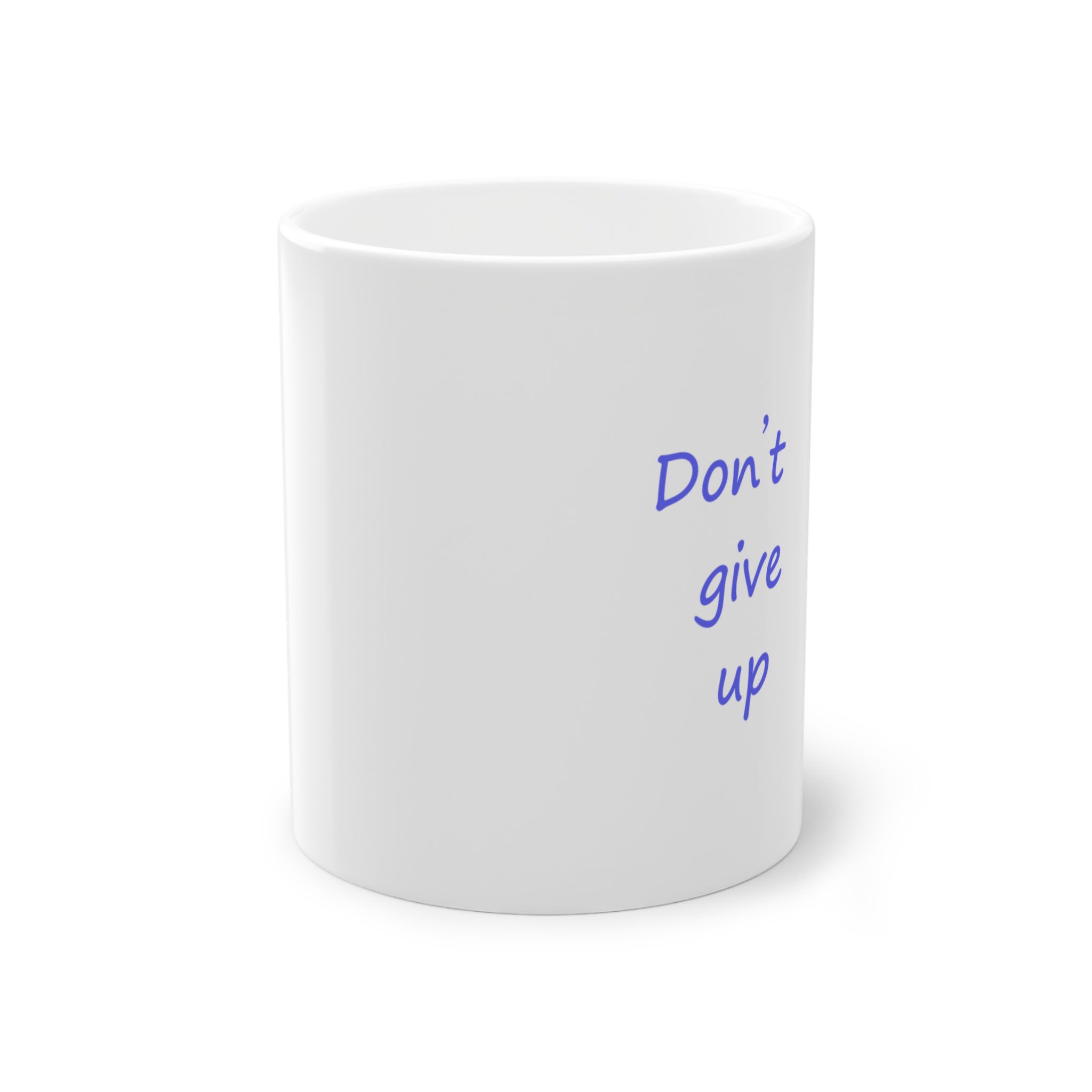 ماگ طرح don’t  give upنمای روبرو