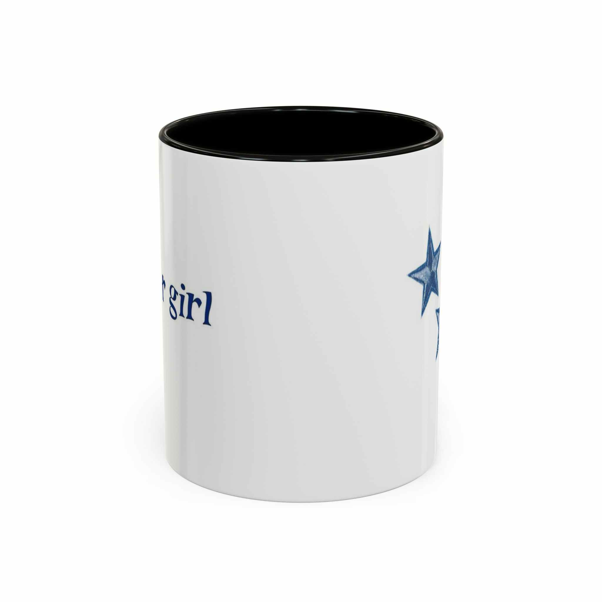 ماگ طرح star girlنمای روبرو  - رنگ مشکی1