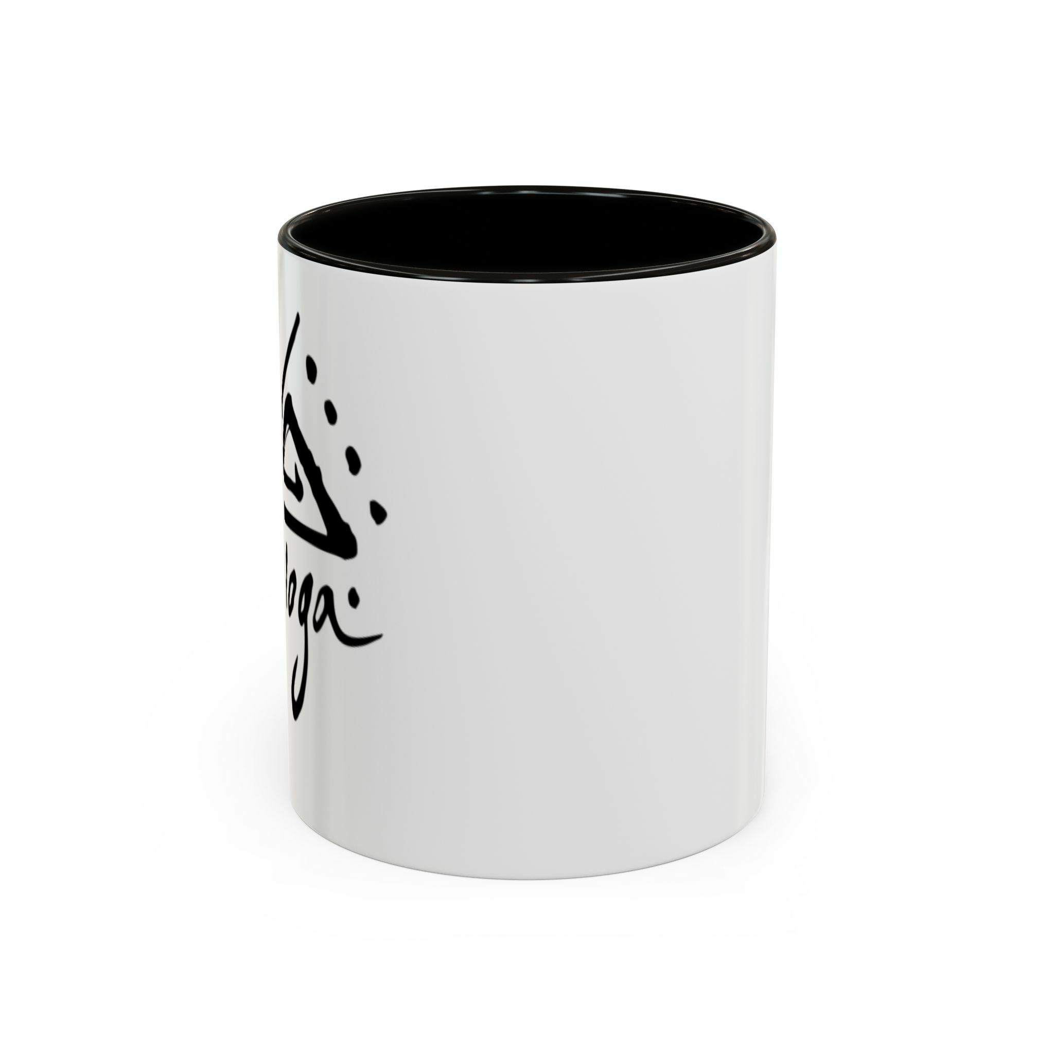 ماگ طرح یوگانمای روبرو  - رنگ مشکی