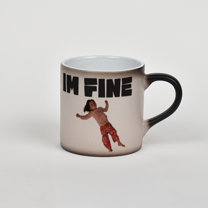 ماگ حرارتی طرح  I'm fineنمای راست