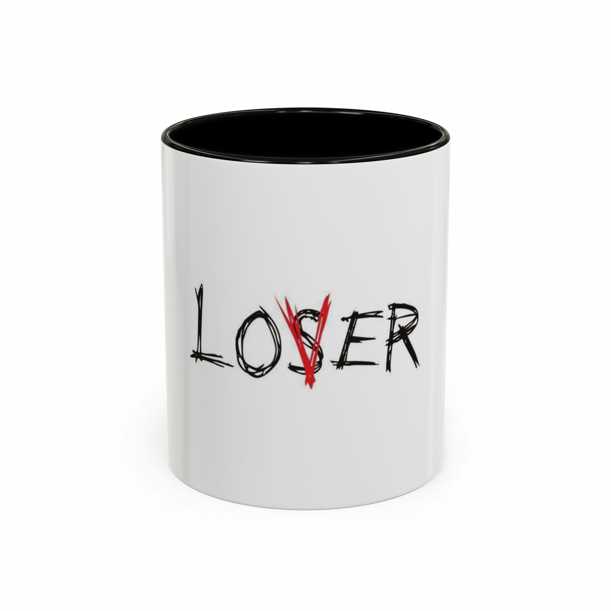 ماگ طرح lover loserنمای روبرو - رنگ مشکی1