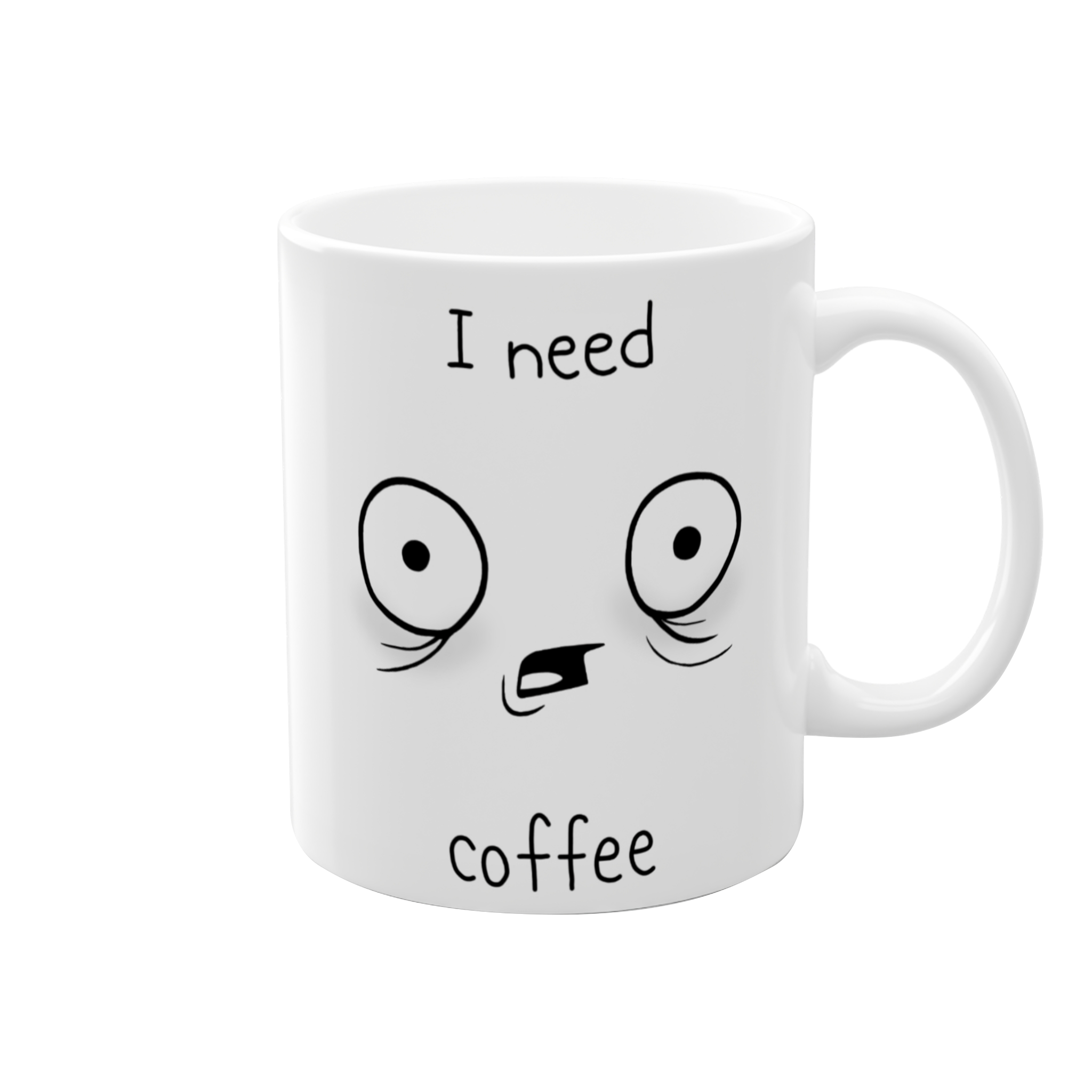 ماگ طرح I need coffeنمای راست4