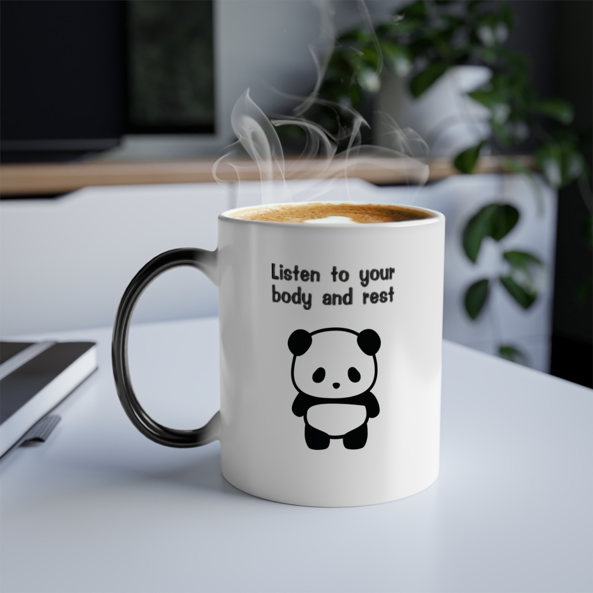 ماگ پاندا🐼زمینه ۱ - رنگ سفید1