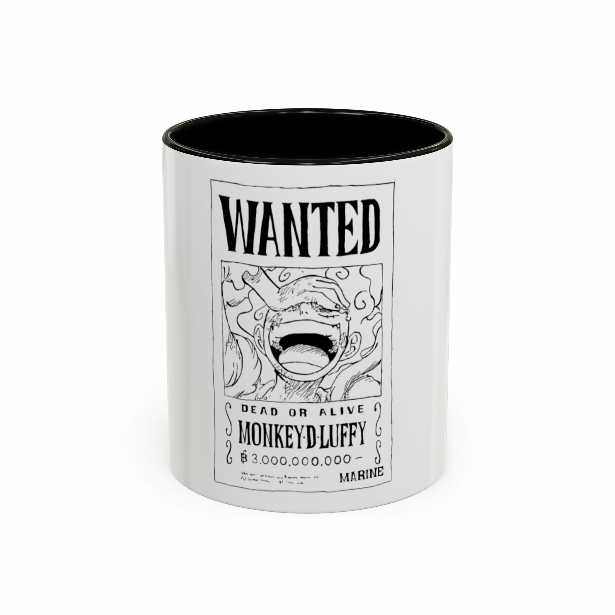 ماگ One pieceنمای روبرو - رنگ مشکی2