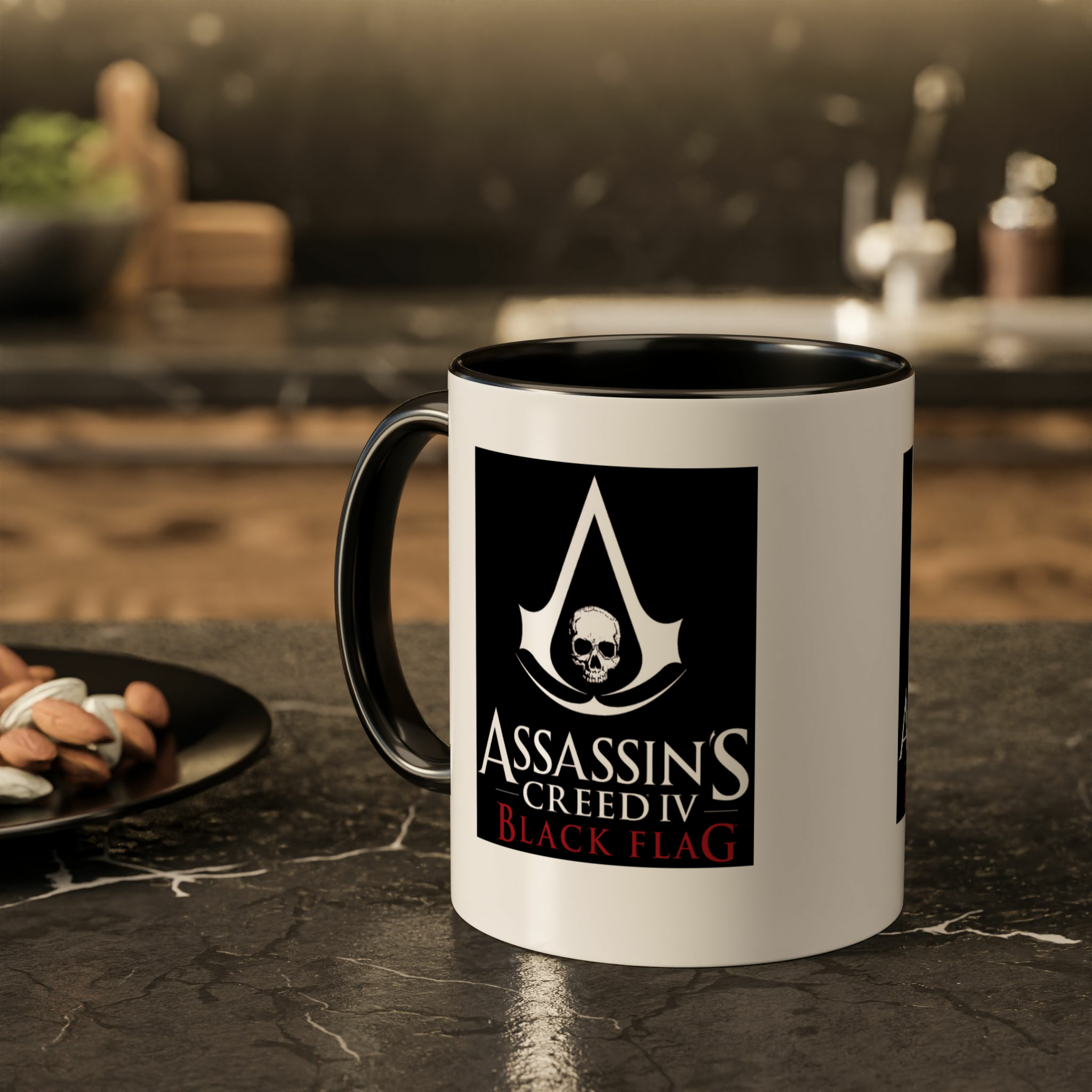 ماگ بیسیکAsassins Creed Black Flagزمینه ۲ - رنگ مشکی1