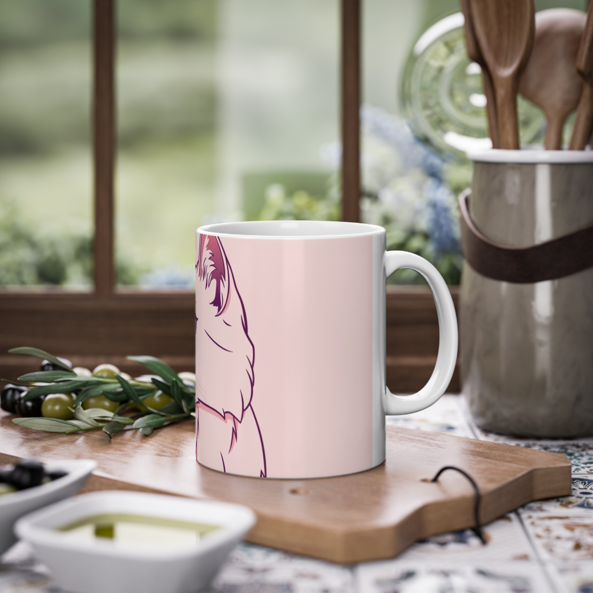 ماگ طرح گربه ی ناززمینه ۱1