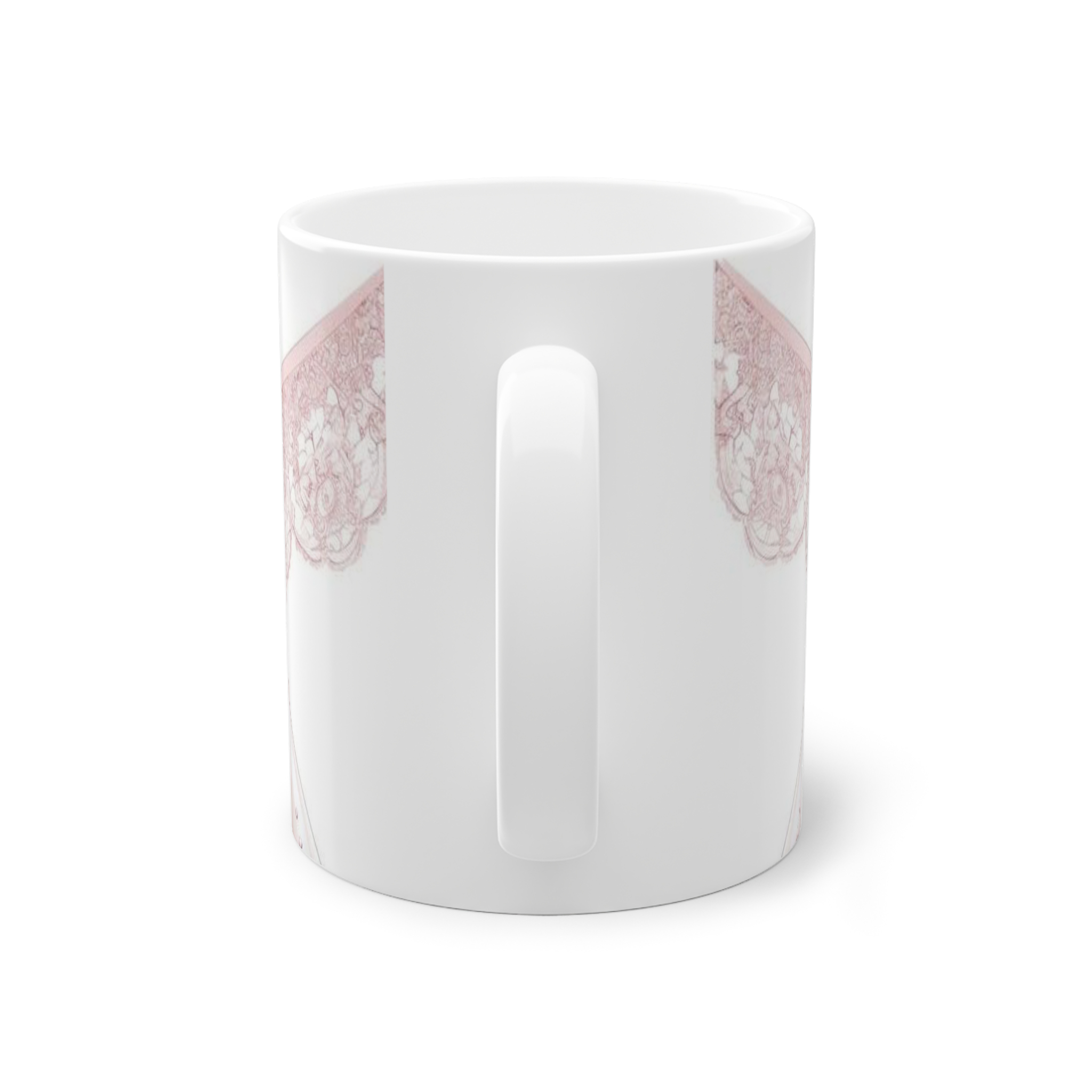 ماگ پاپیونی صورتی Ribbon cupنمای پشت3