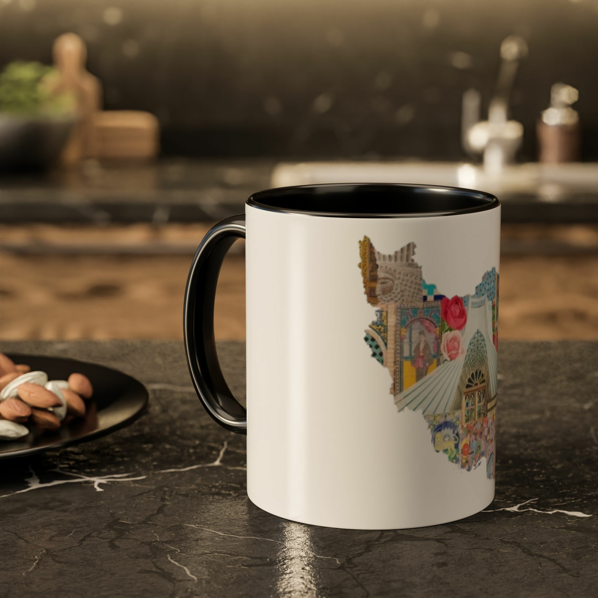 لیوان طرح ایرانزمینه ۲ - رنگ مشکی