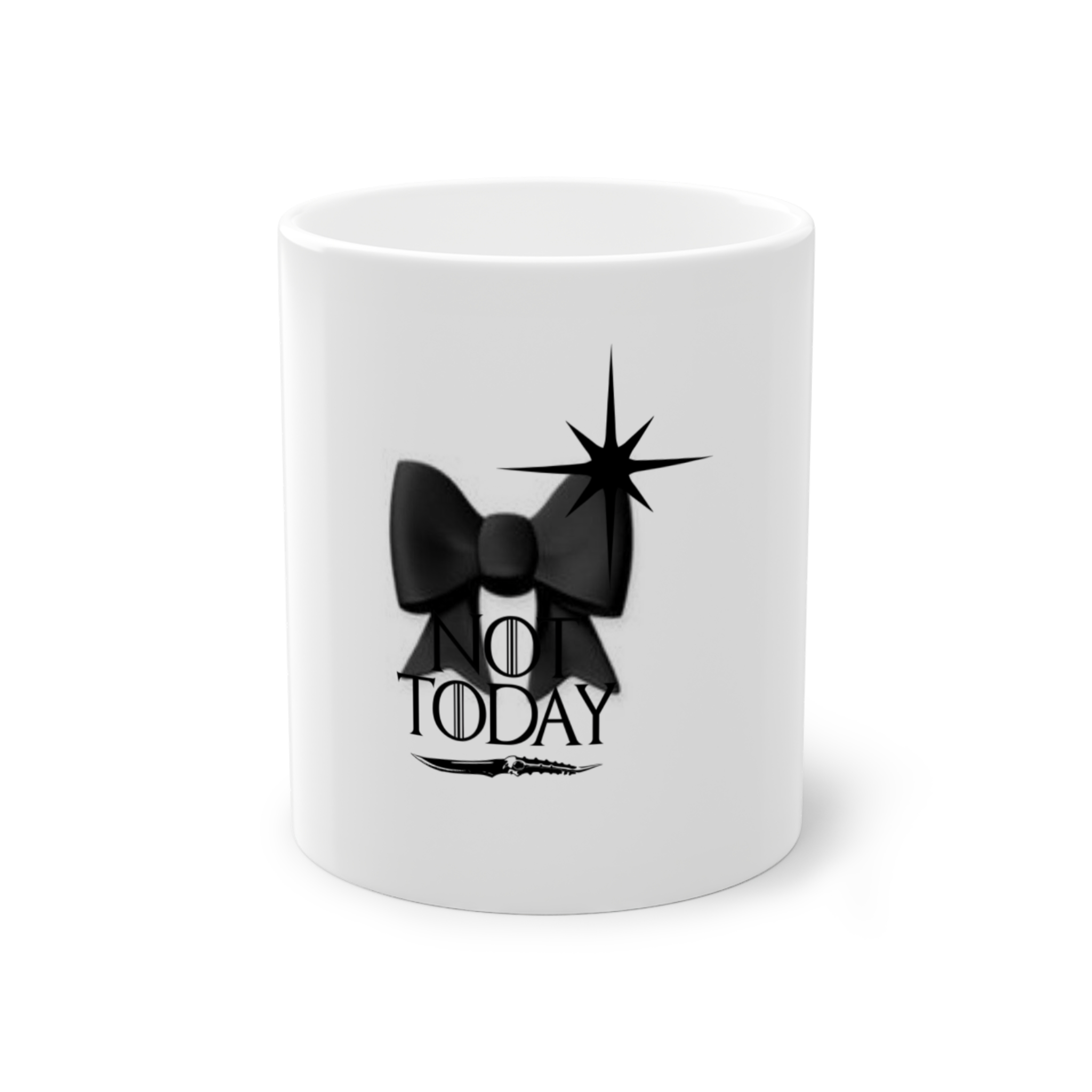 ماگ Black bow tieنمای روبرو1