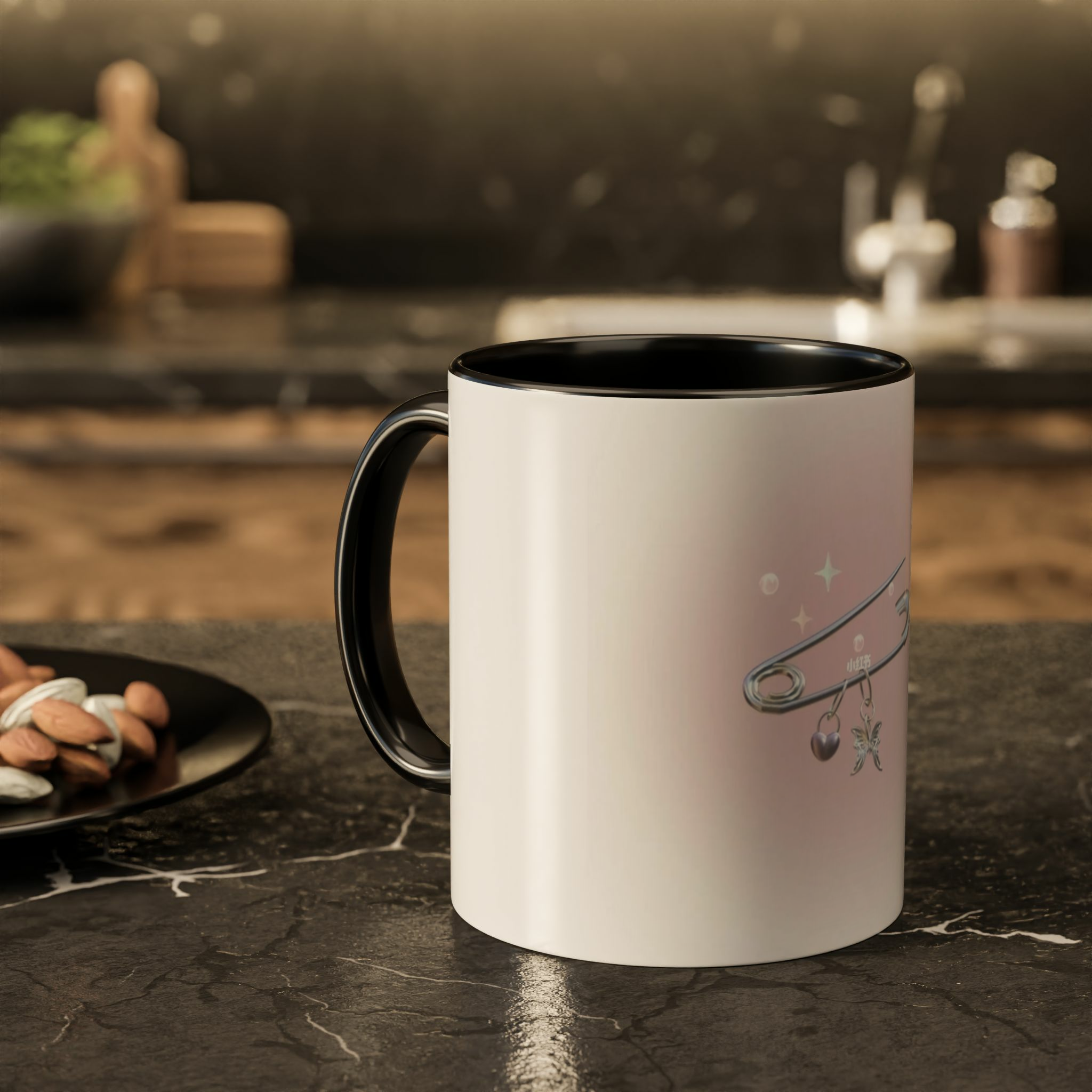 ماگ طرح کیوت و پینترستی🎀زمینه ۲ - رنگ مشکی1