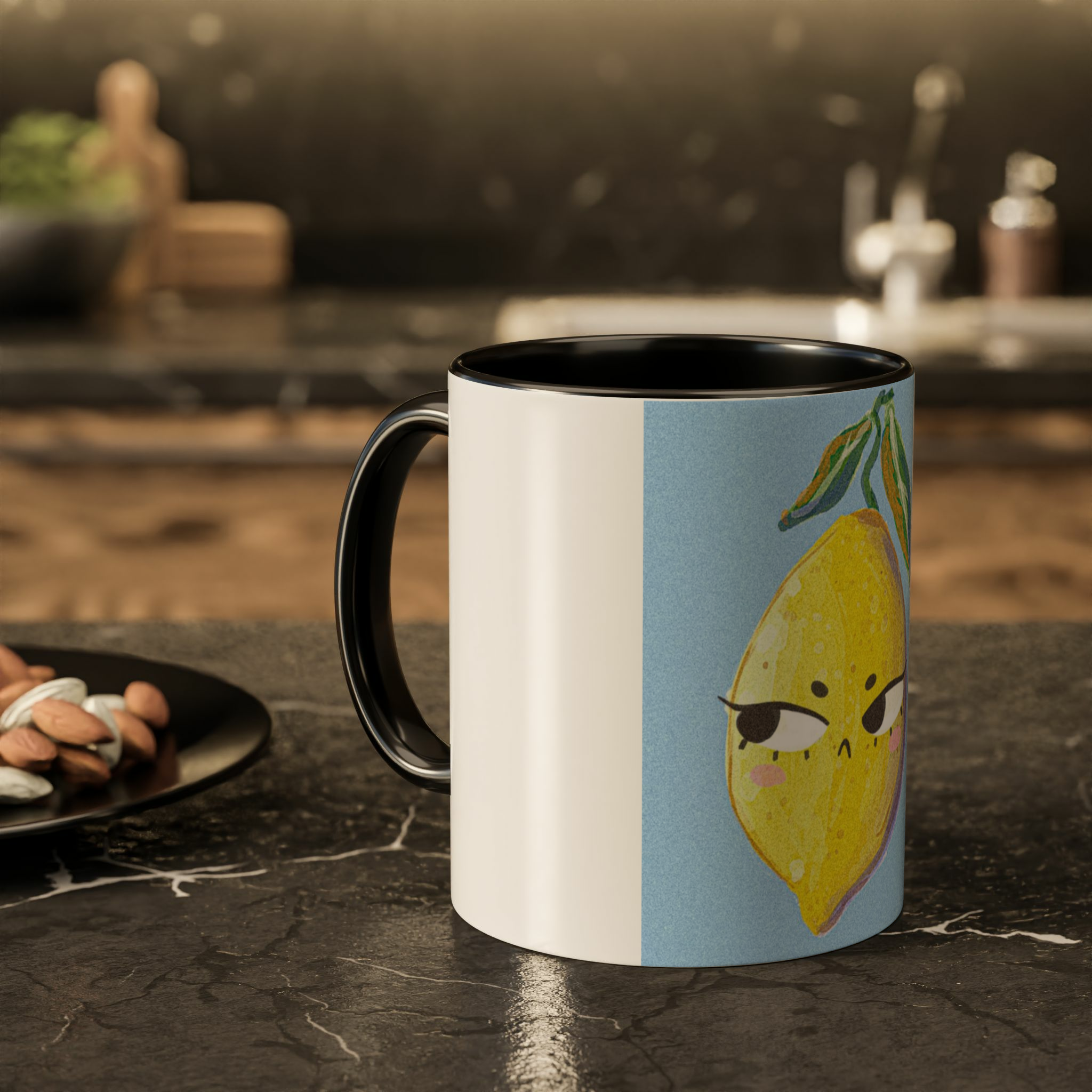 ماگ lemon🍋✨️زمینه ۲ - رنگ مشکی4