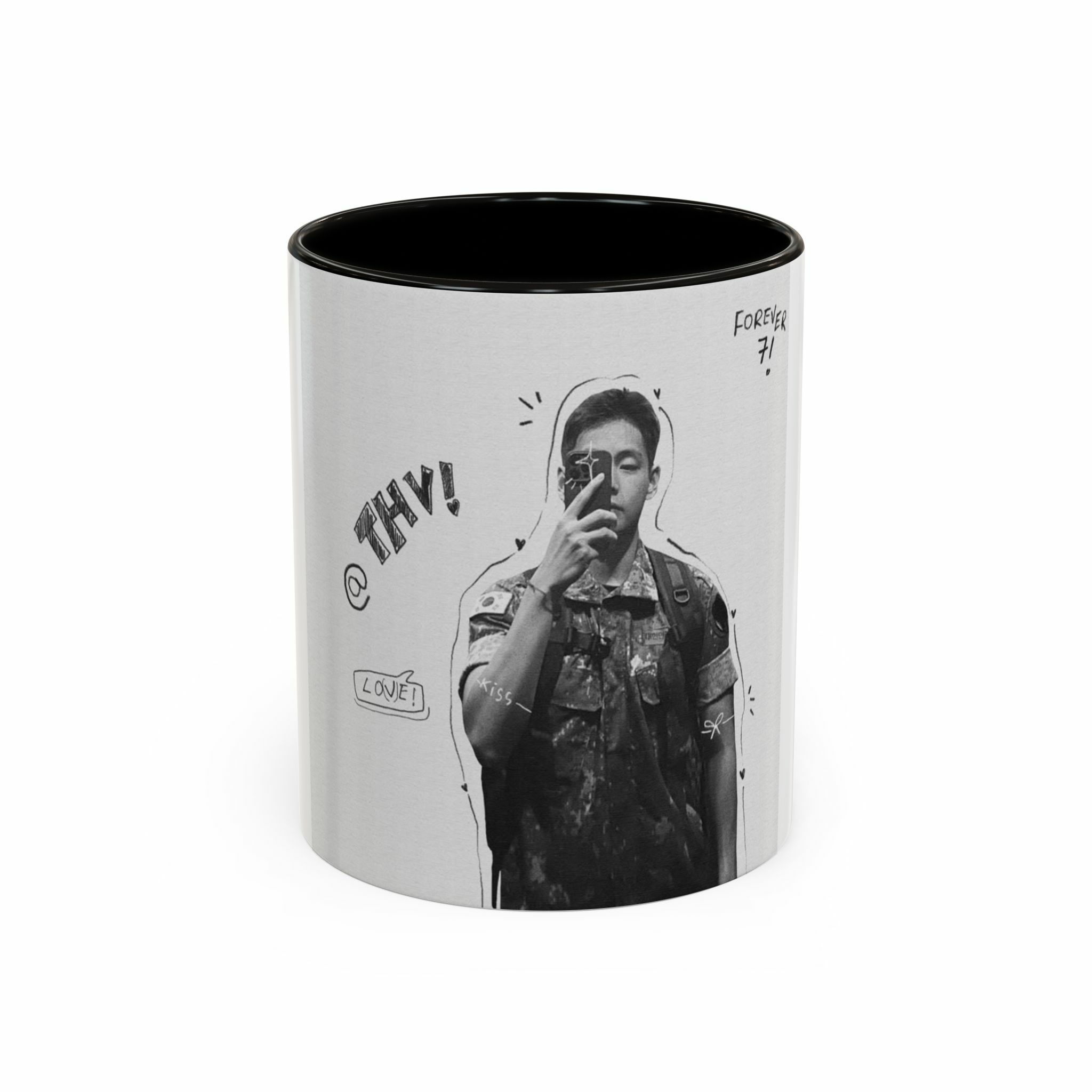ماگ طرح Taehyungنمای روبرو - رنگ مشکی