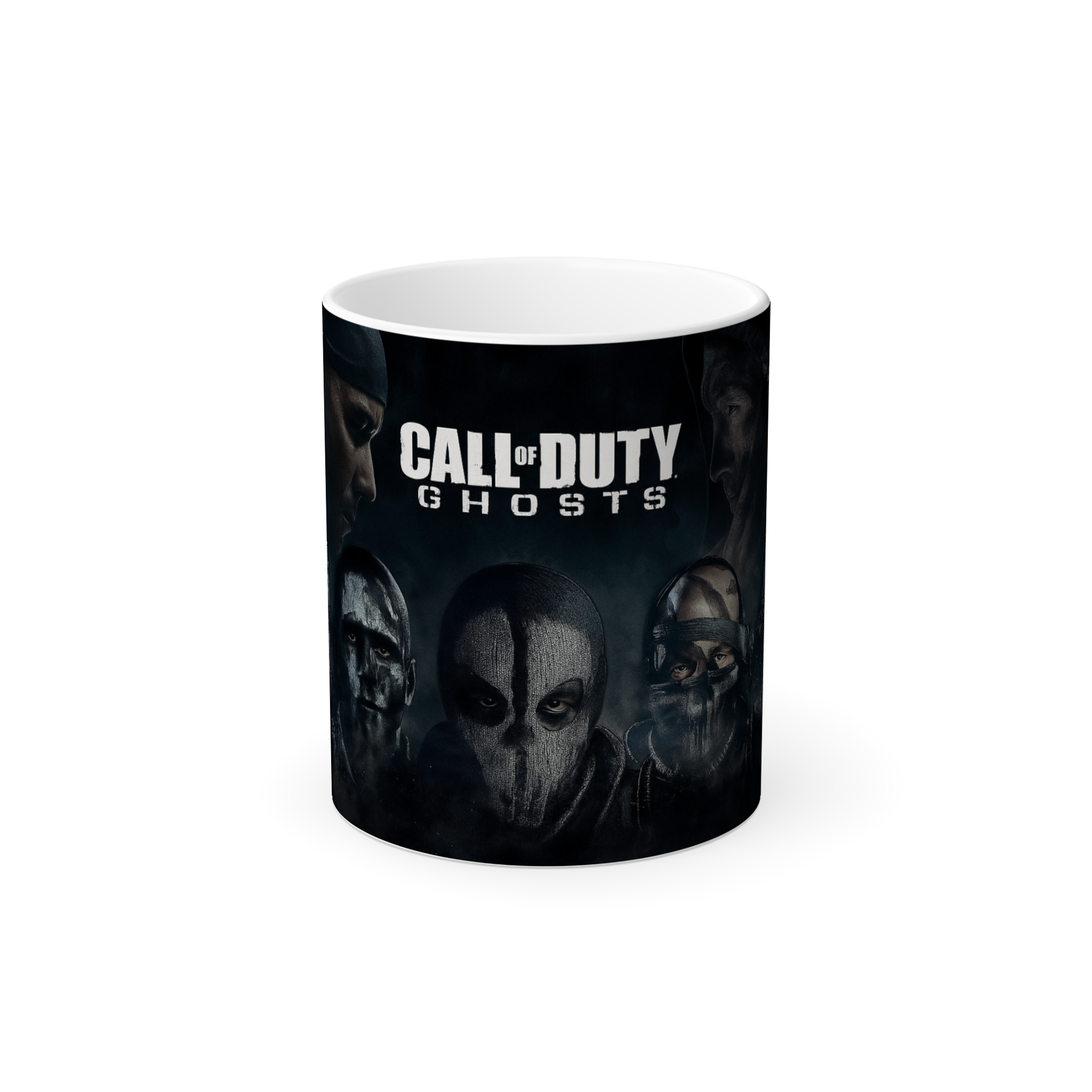 ماگ طرح بازی گوست کال اف دیوتی Call of Duty Ghostنمای روبرو - رنگ سفید