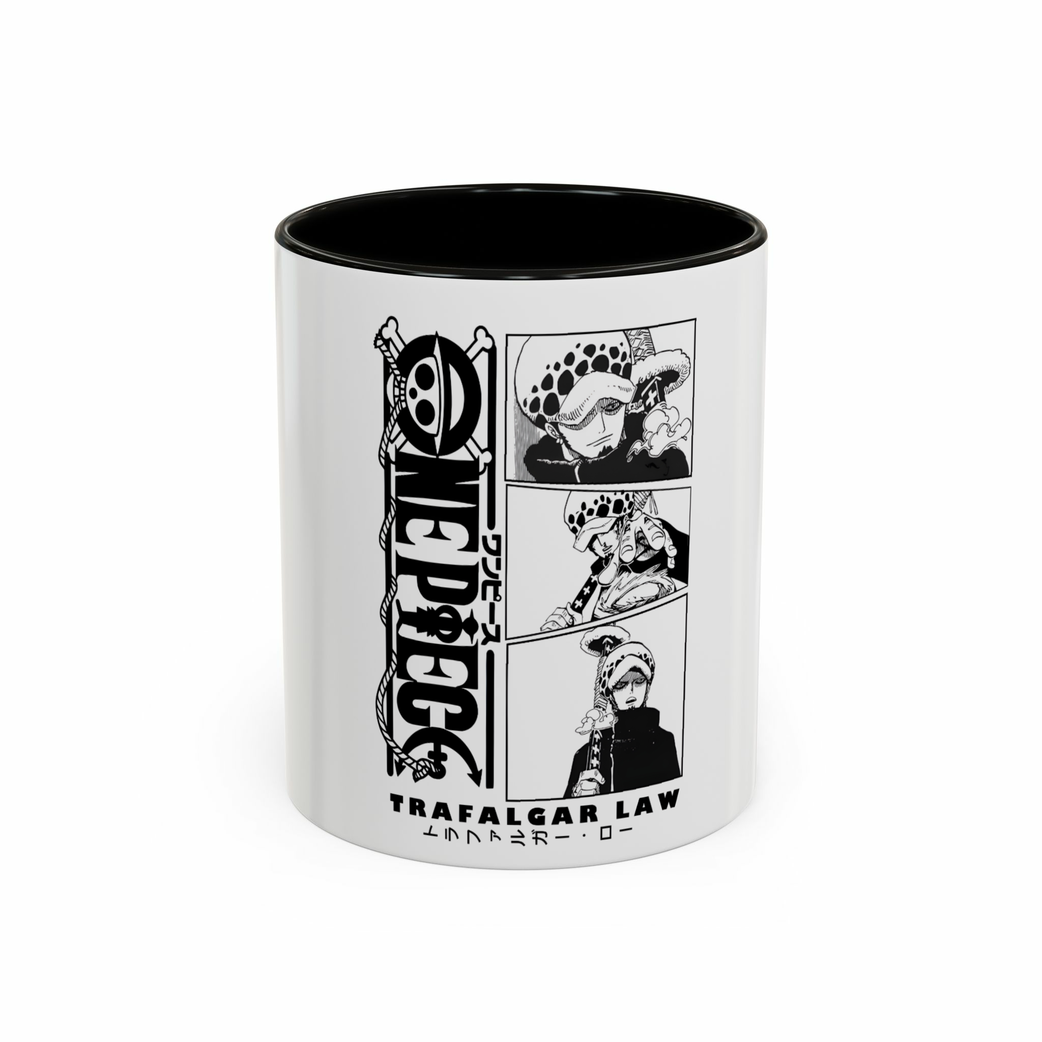 ماگ با طرح انیمه one piece | وان پیسنمای روبرو - رنگ مشکی