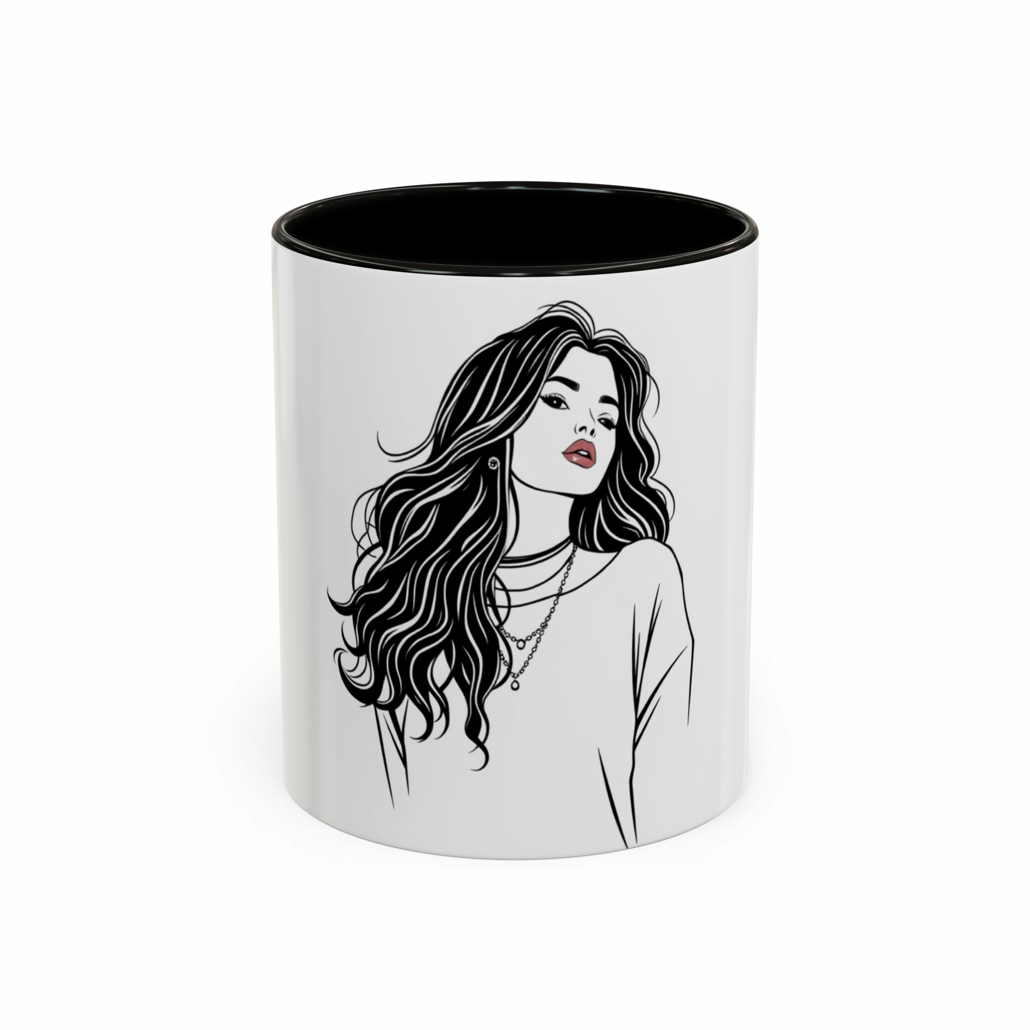 ماگ حرارتی دخترانهنمای روبرو - رنگ مشکی