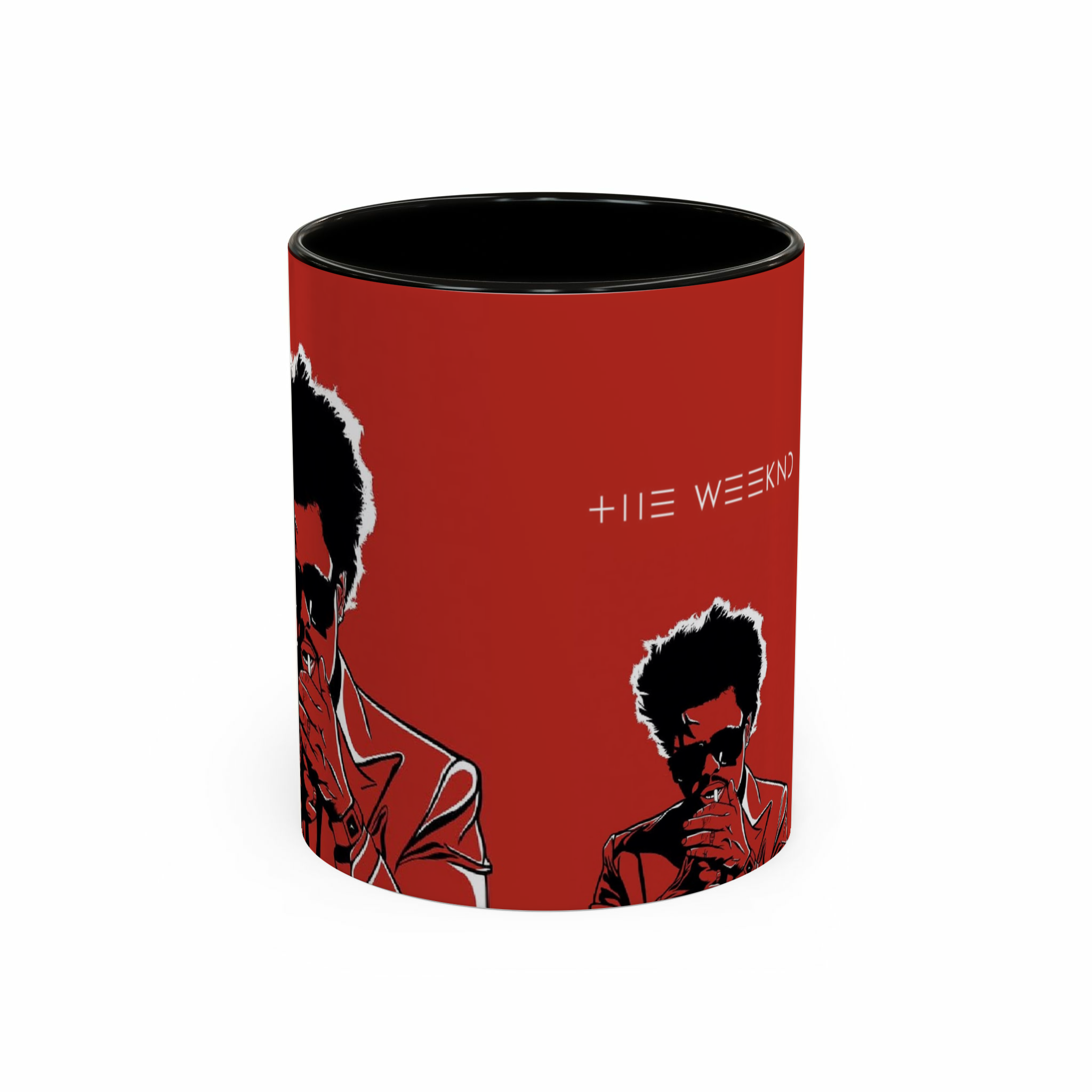 ماگ طرح خواننده the weekndنمای روبرو - رنگ مشکی
