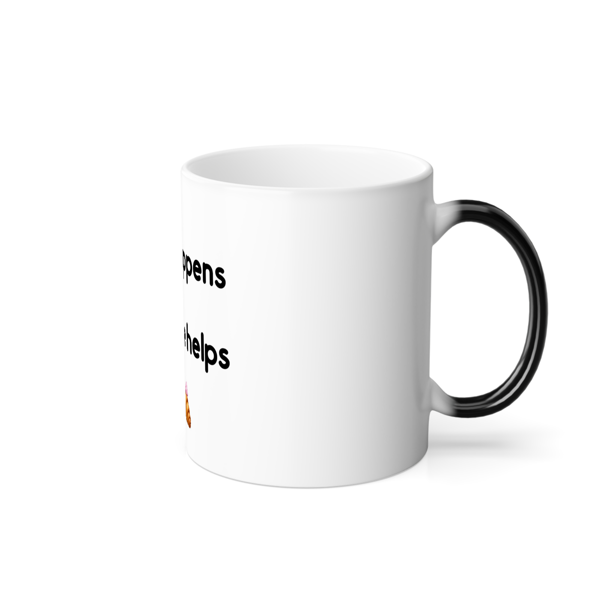 ماگ طرح life happens coffee helpsنمای راست - رنگ سفید2