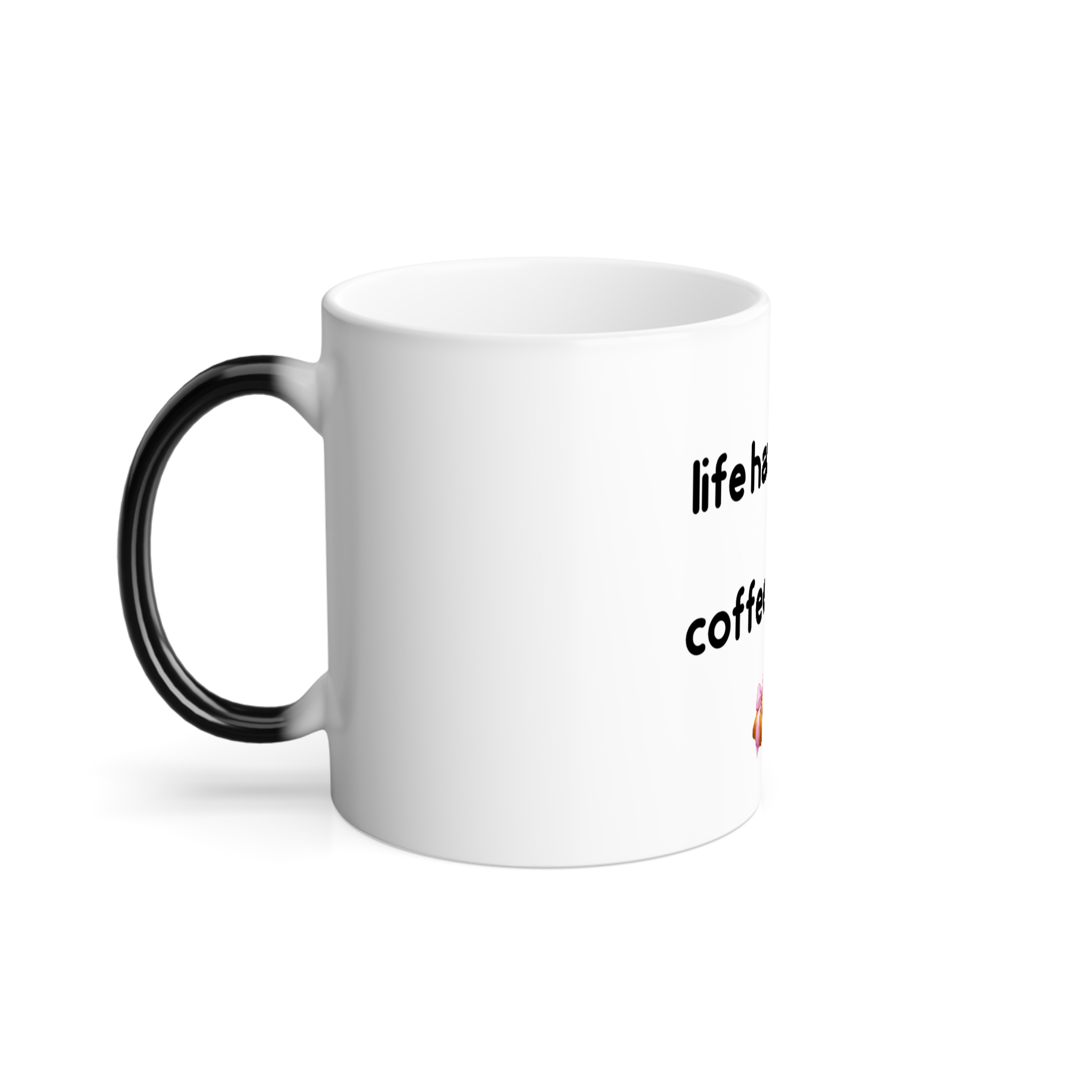 ماگ طرح life happens coffee helpsنمای چپ - رنگ سفید3