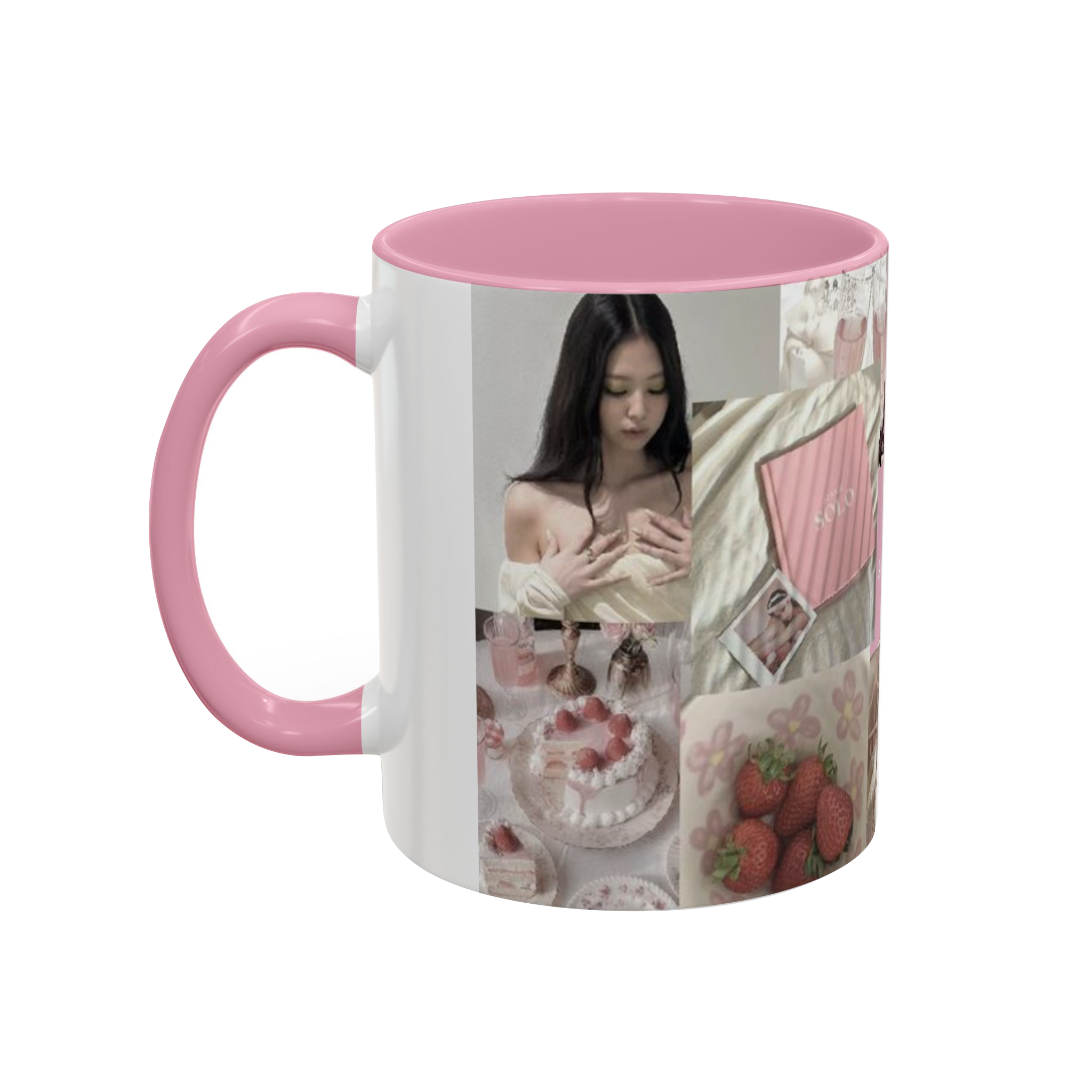 ماگ طرح jennie bpنمای چپ - رنگ صورتی5