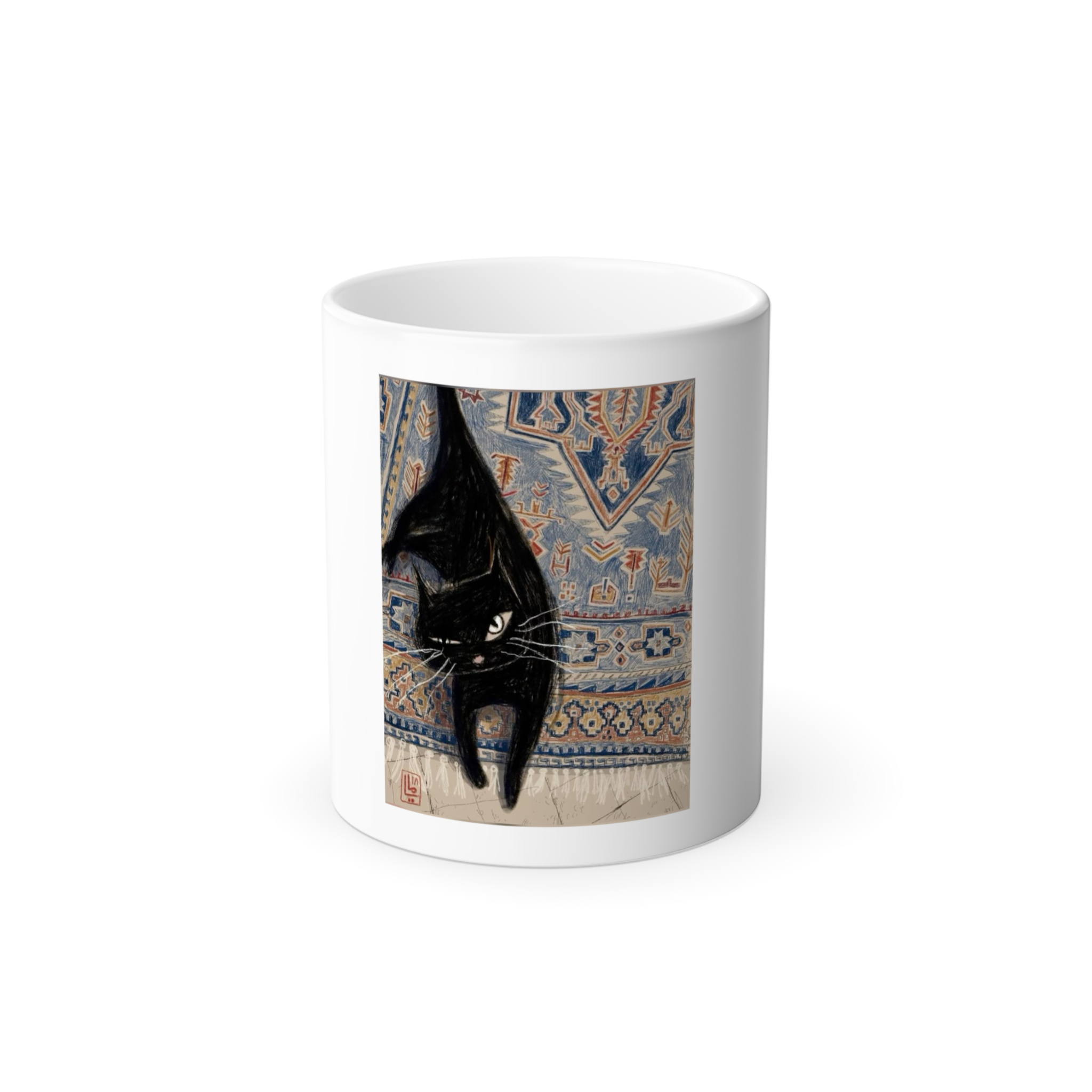 ماگ حرارتی catfarhنمای روبرو - رنگ سفید3