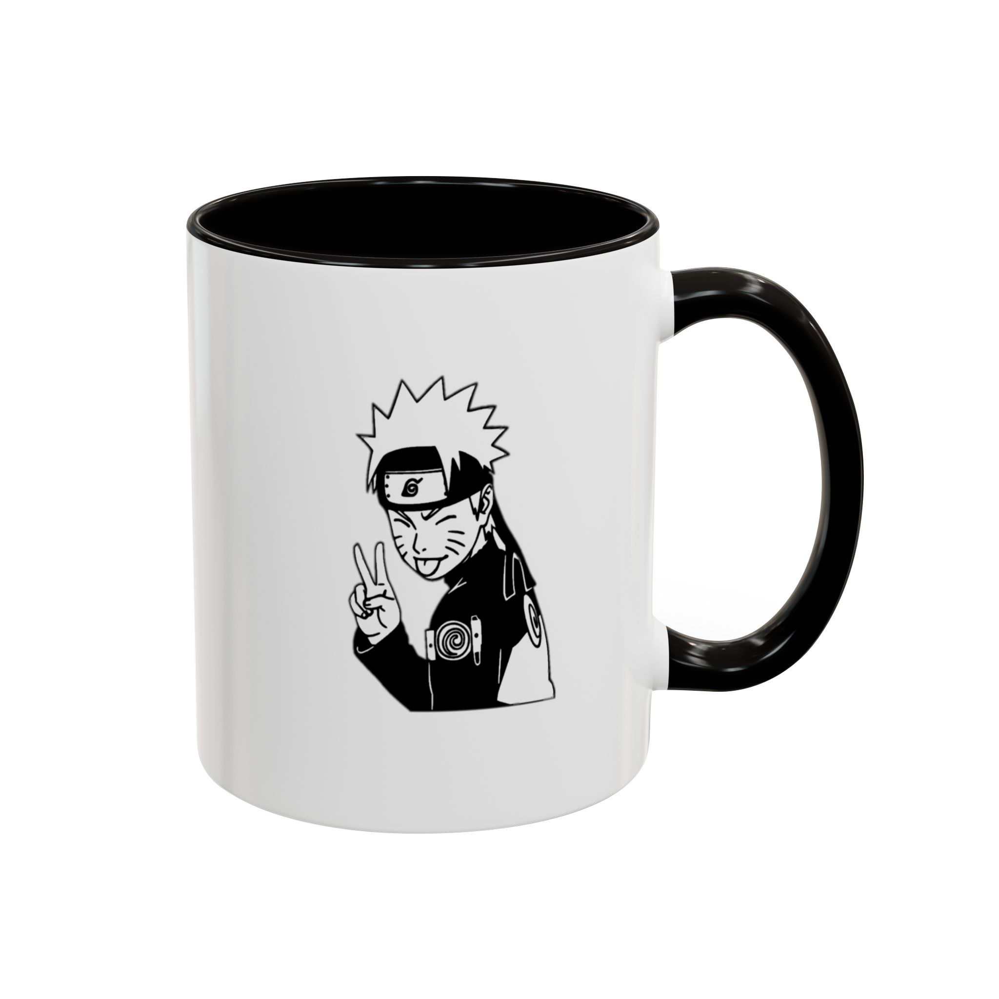 ماگ طرح انیمه narutoنمای راست  - رنگ مشکی