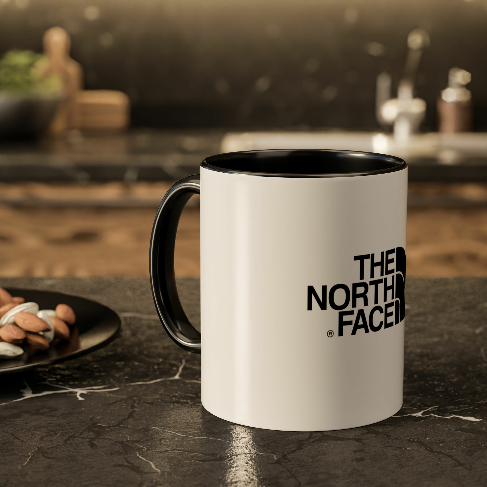 ماگ طرح north faceزمینه ۲ - رنگ مشکی1