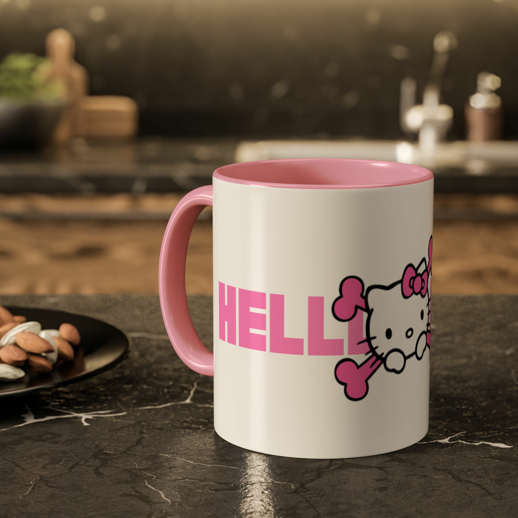 ماگ کیتیزمینه ۲ - رنگ صورتی1