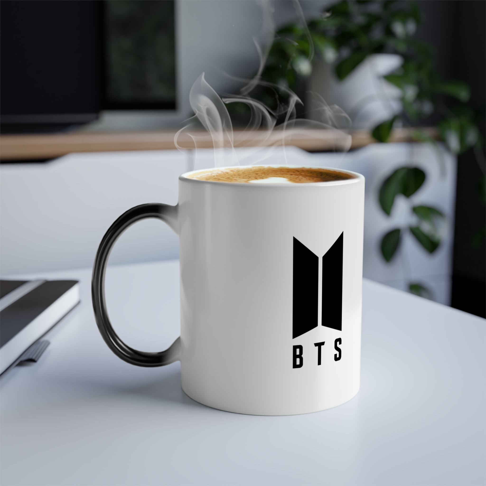 ماگ حرارتی BTSزمینه ۱ - رنگ سفید4