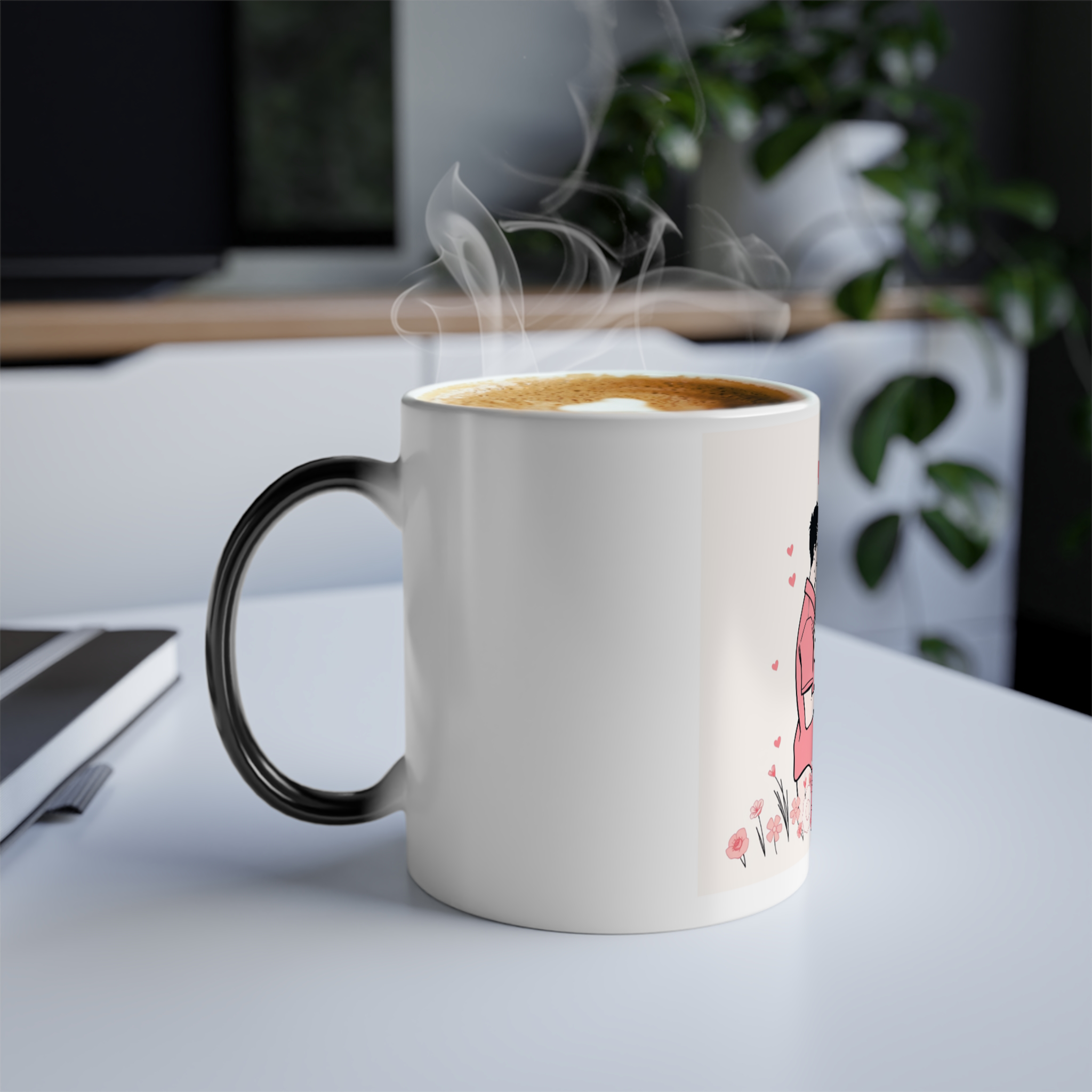 ماگ طرح رومانتیکزمینه ۱ - رنگ سفید4