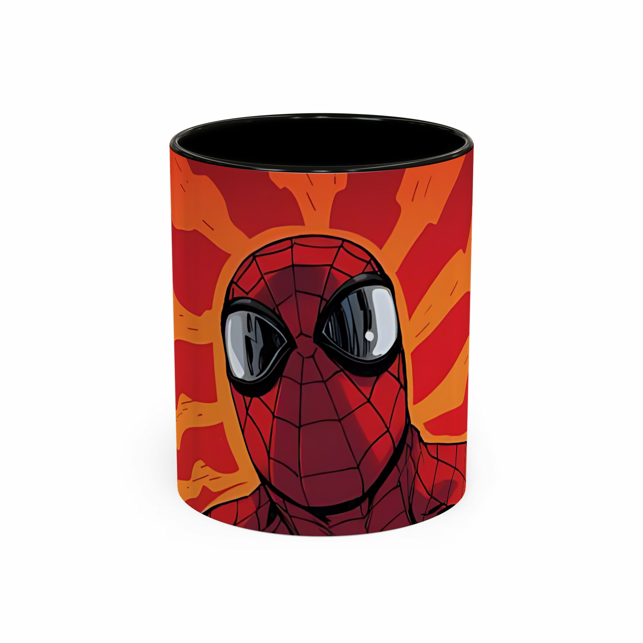 ماگ با طرح اسپایدرمن spidermanنمای روبرو - رنگ مشکی