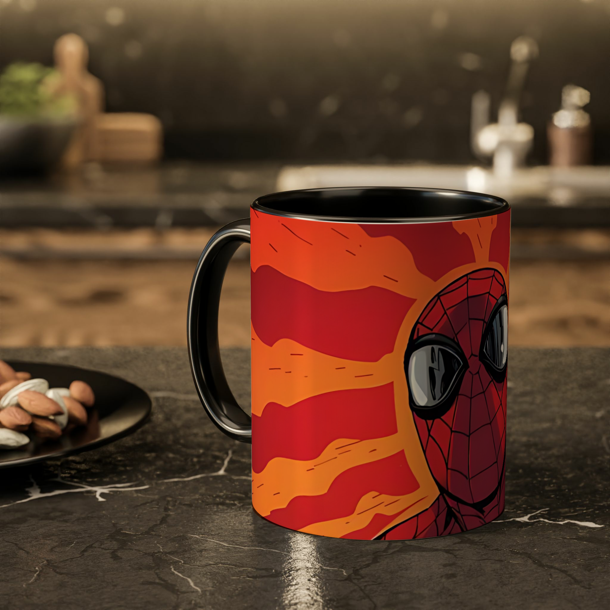 ماگ با طرح اسپایدرمن spidermanزمینه ۲ - رنگ مشکی1