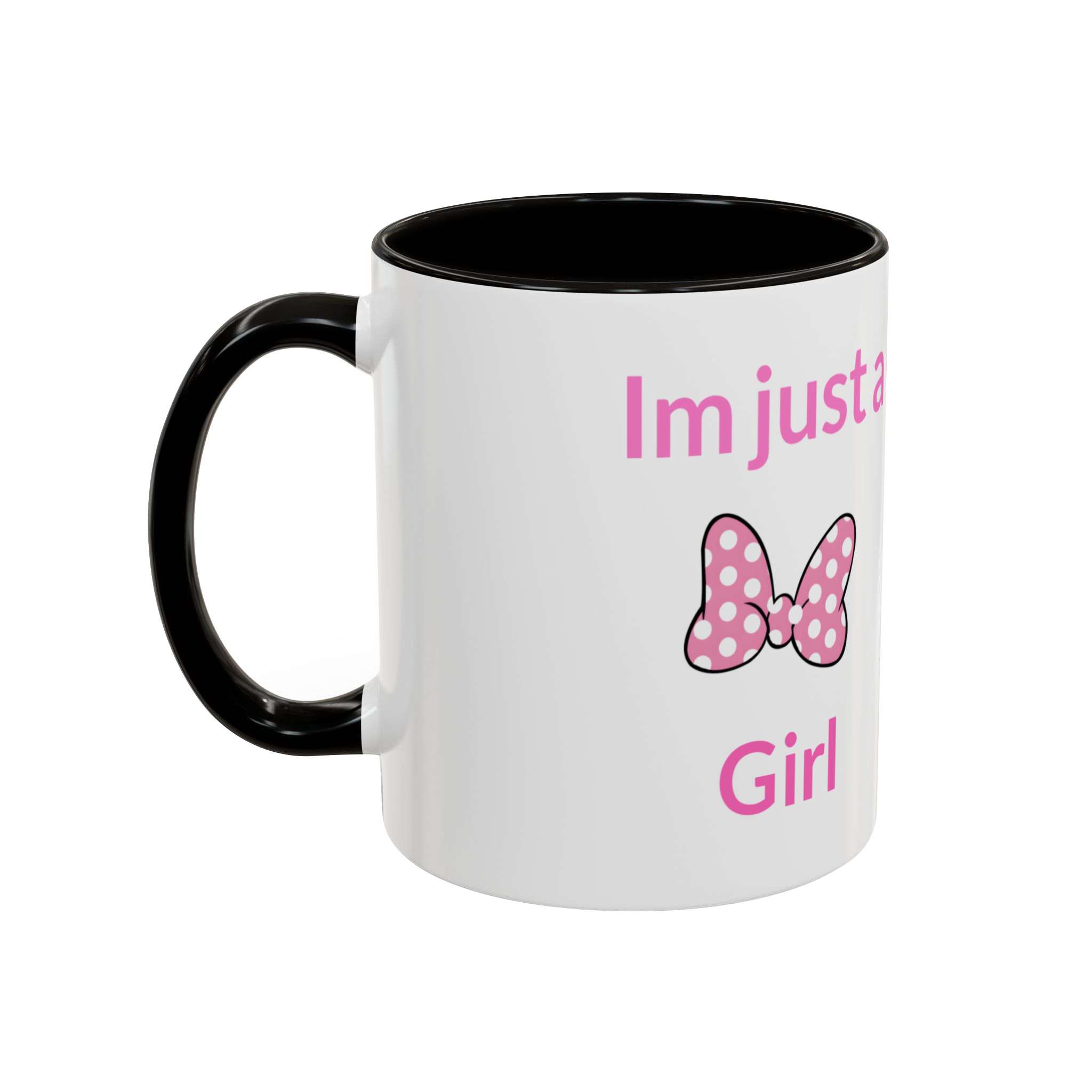 ماگ im just a girlنمای چپ - رنگ مشکی4