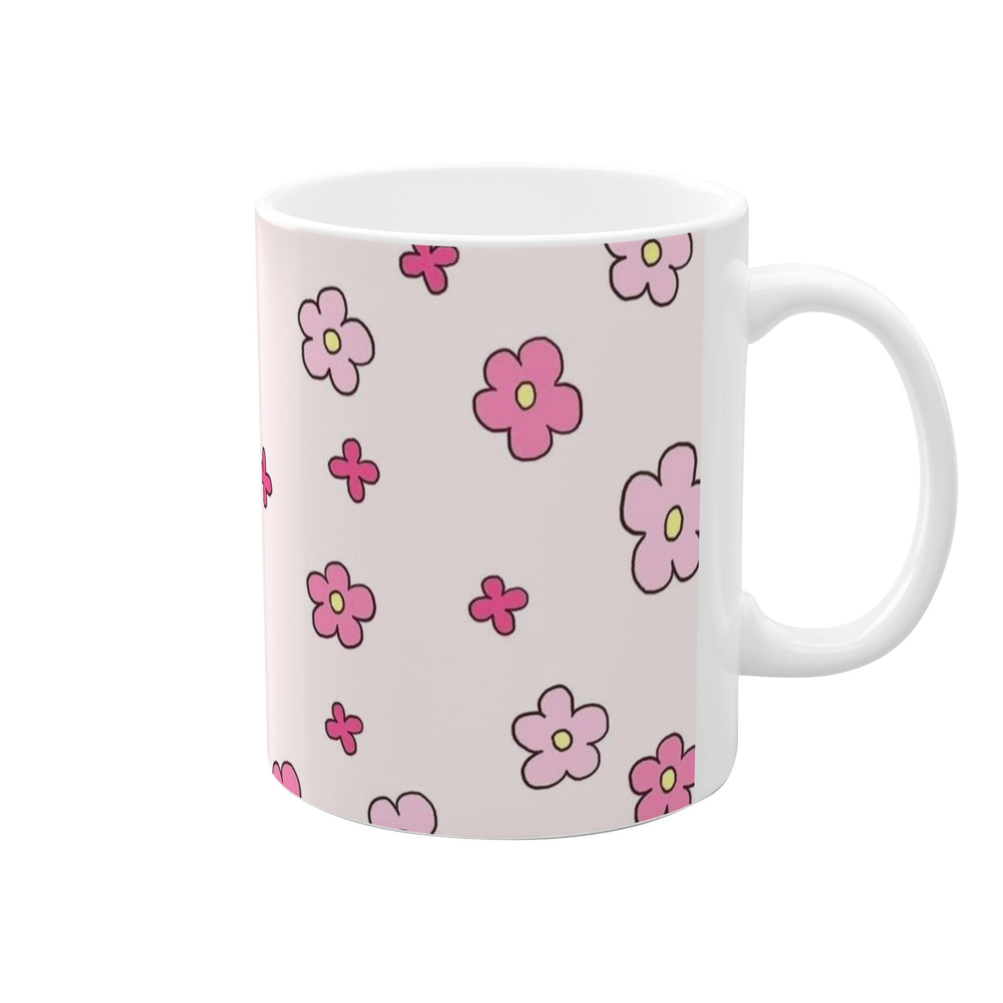ماگpinki flowerنمای راست