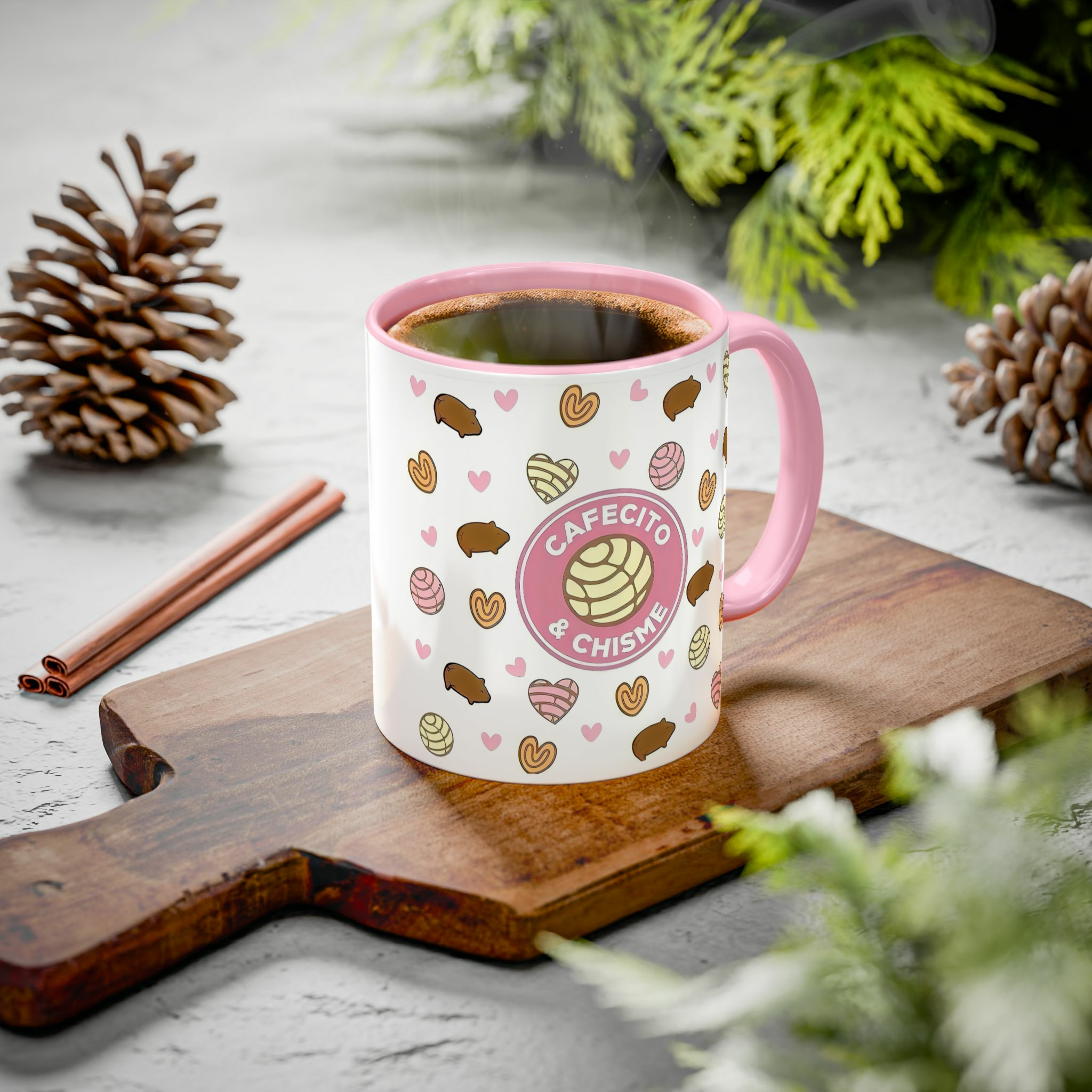 لیوان طرح cafecitoزمینه ۱ - رنگ صورتی4