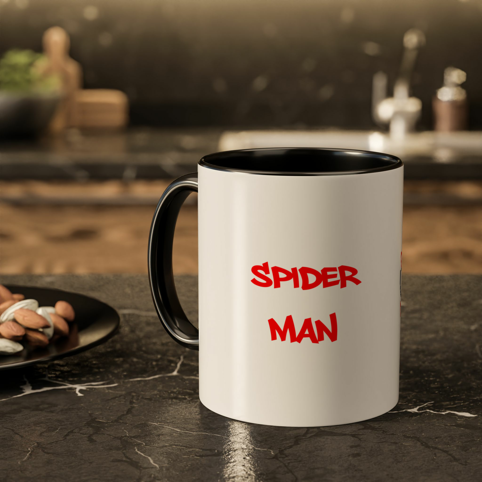 ماگ طرح spider manزمینه ۲ - رنگ مشکی4
