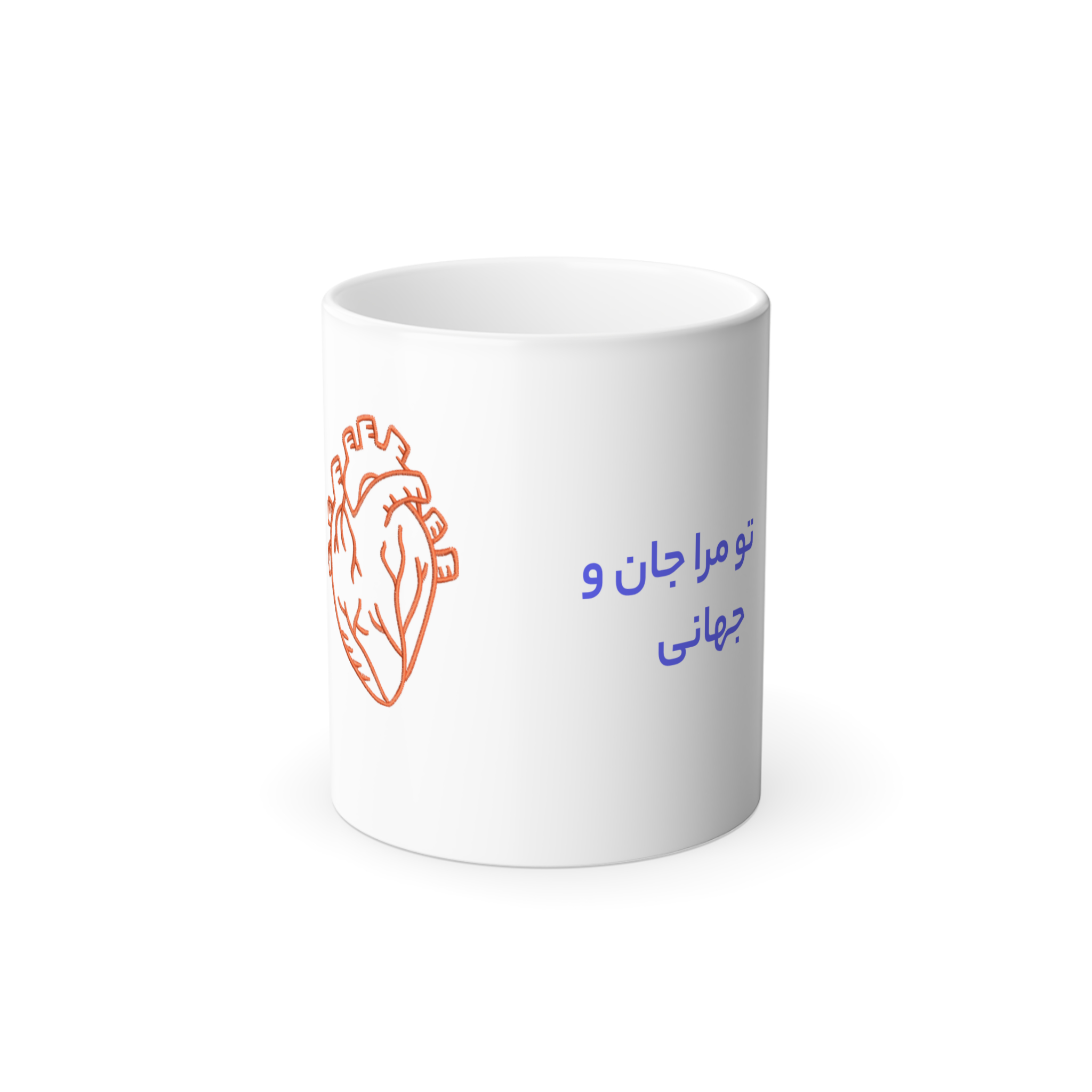 ماگ عشقنمای روبرو - رنگ سفید3