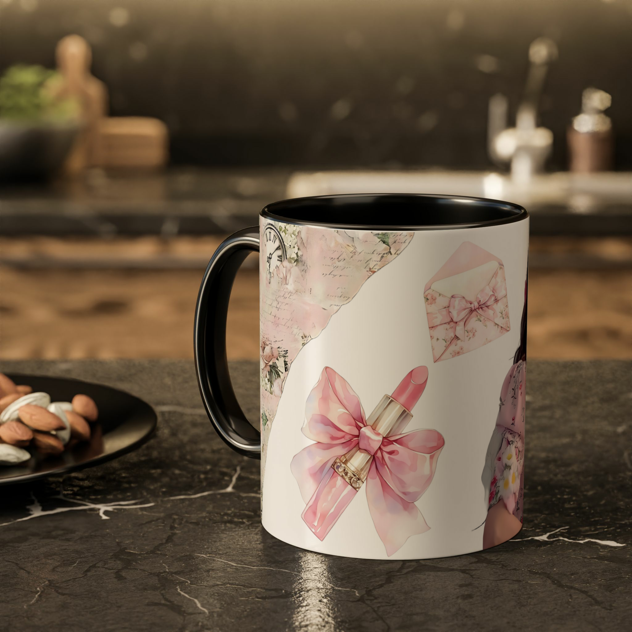 ماگ طرح سلنا گومز🌸زمینه ۲ - رنگ مشکی4