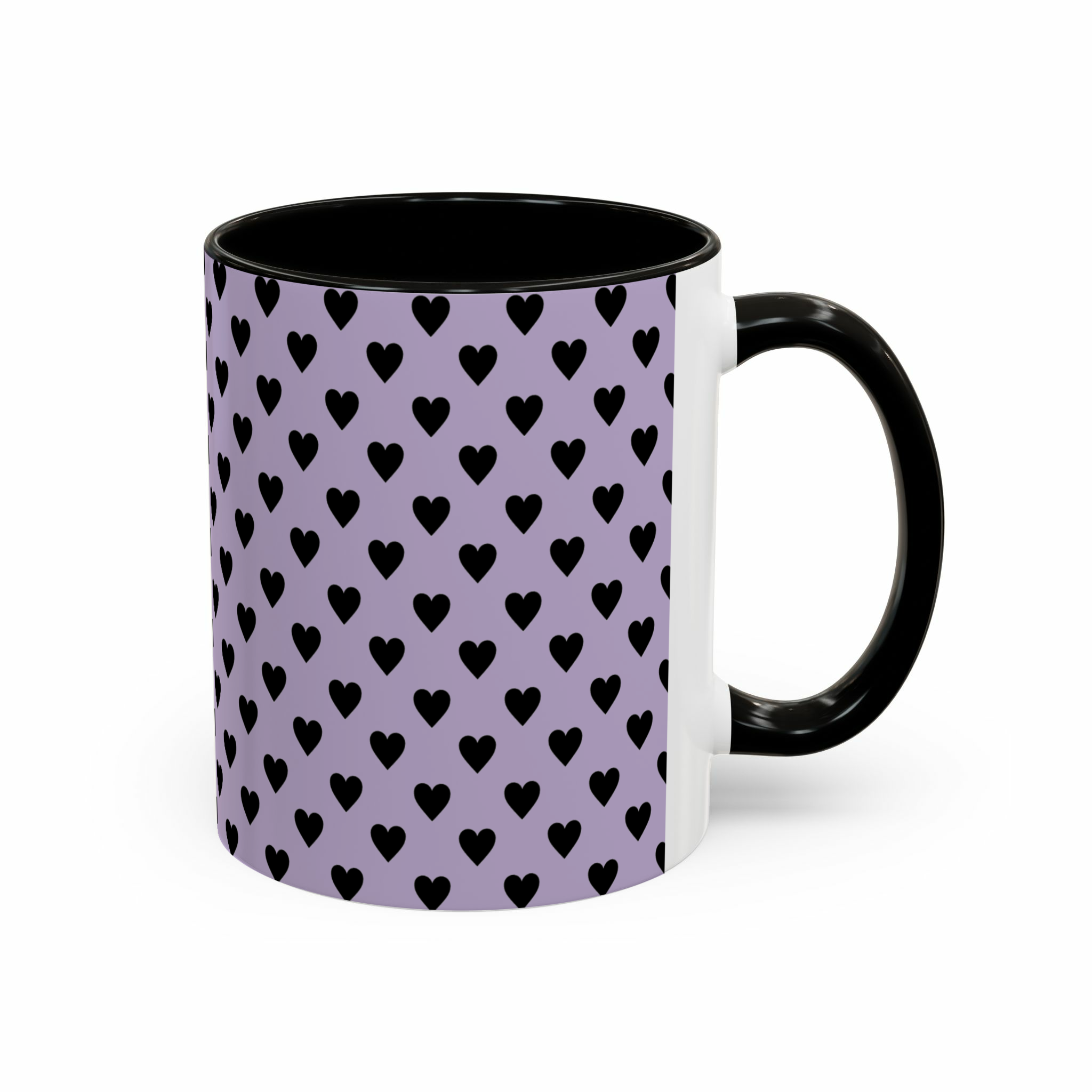 ماگ purple heartنمای راست - رنگ مشکی