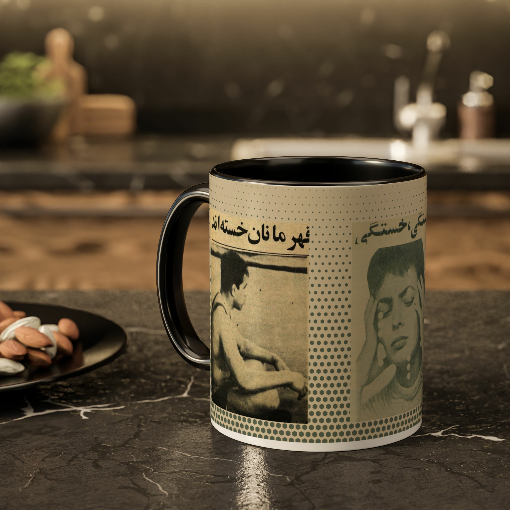 ماگ خستهزمینه ۲ - رنگ مشکی4