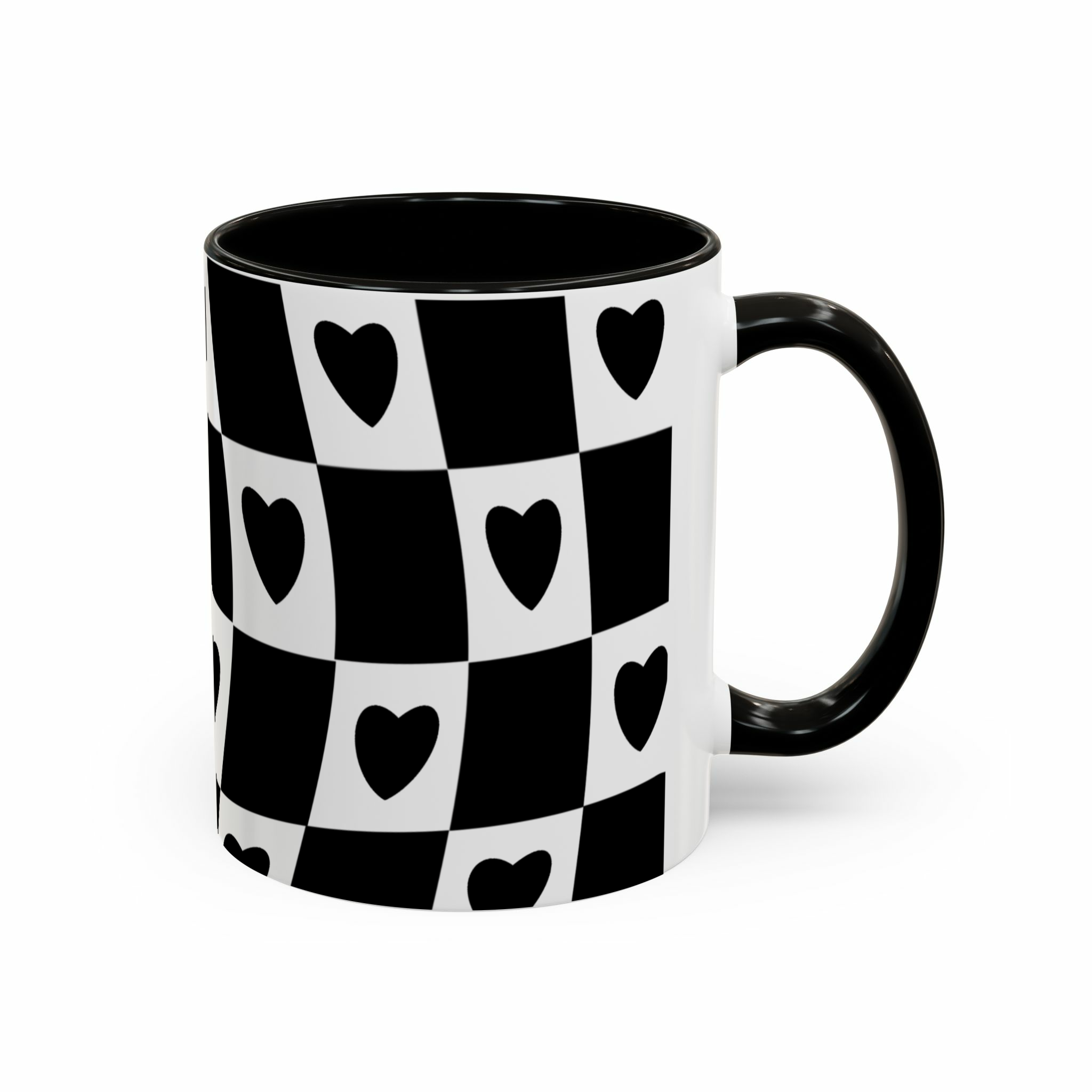 ماگ Black heartنمای راست - رنگ مشکی