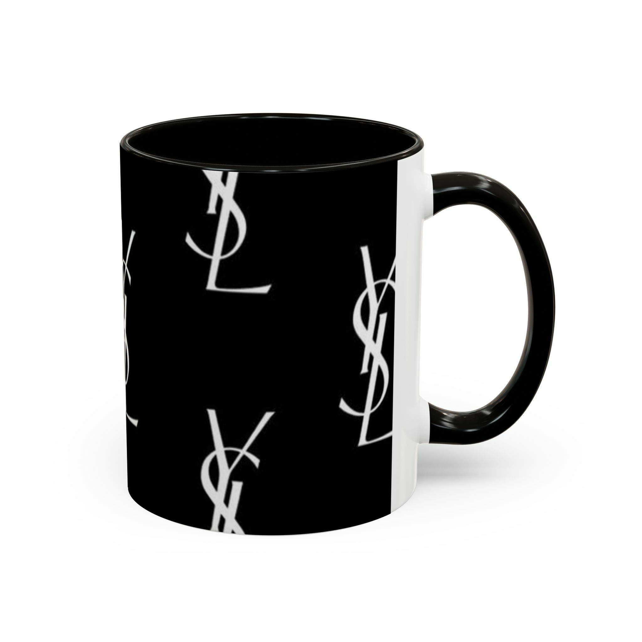ماگ طرح yslنمای راست  - رنگ مشکی3