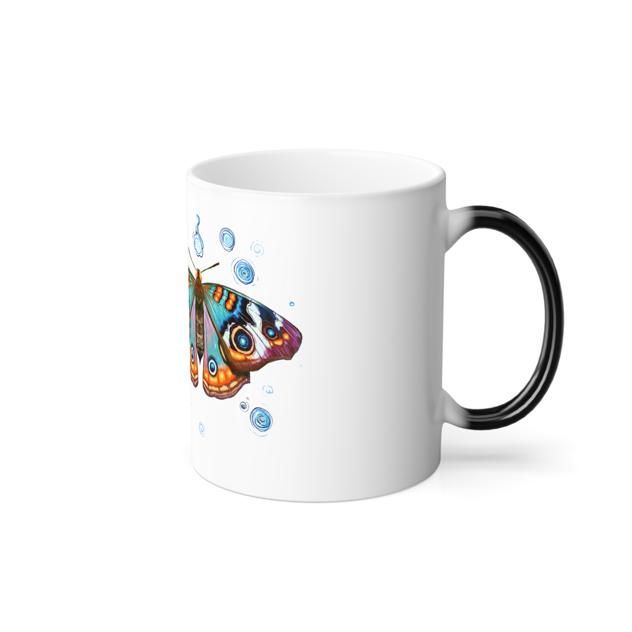 ماگ حرارتی پروانه butterfly @flamesنمای راست - رنگ سفید3