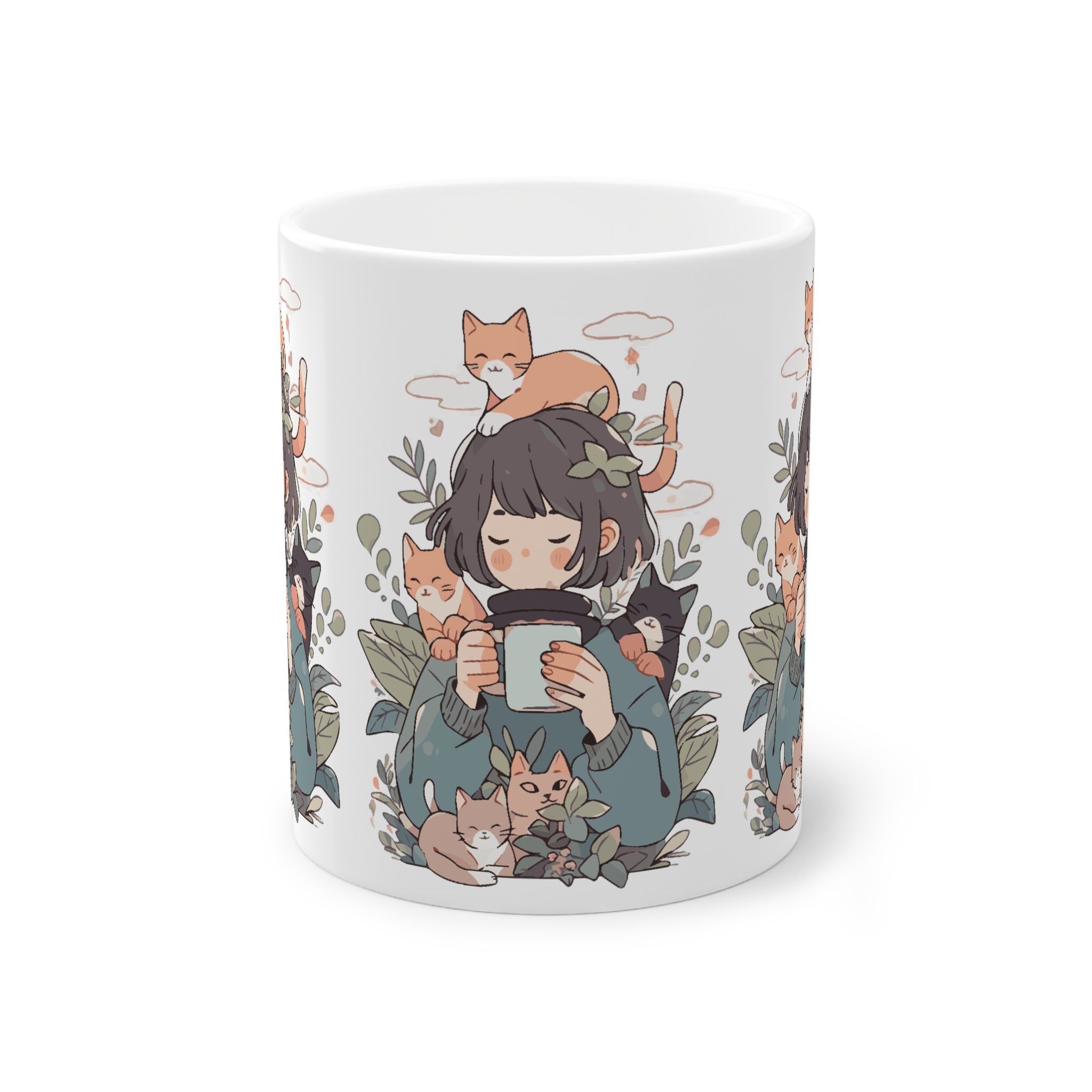 ماگ سرامیک طرح دخترانه فانتزینمای روبرو3