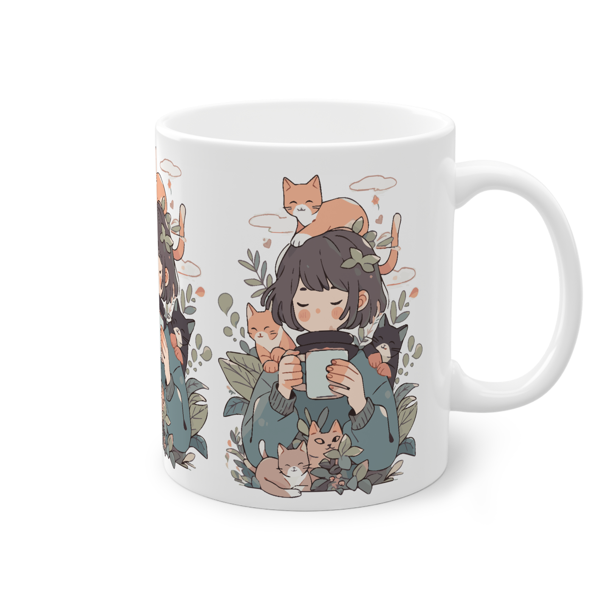 ماگ سرامیک طرح دخترانه فانتزینمای راست0