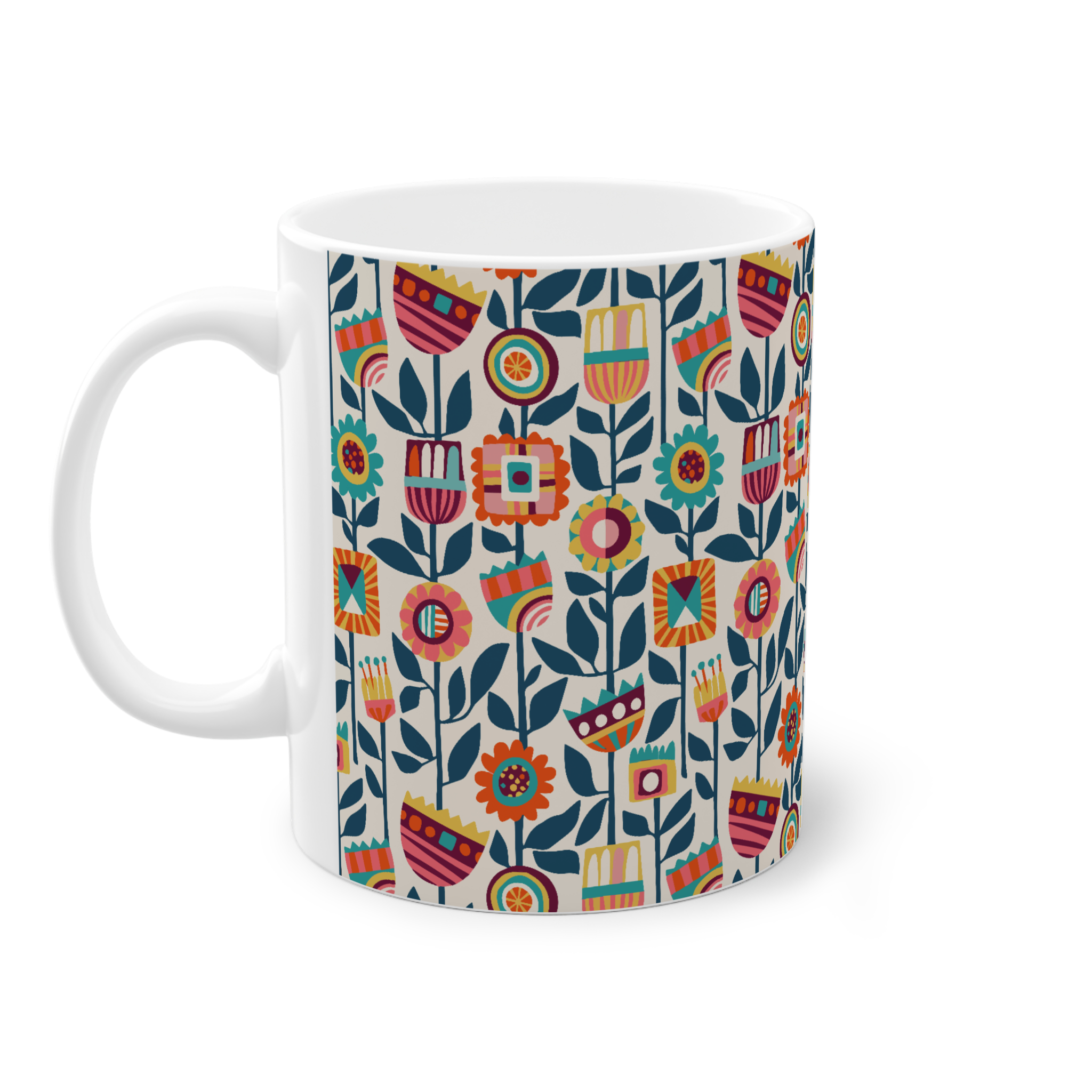 ماگ سرامیک طرح پترن گلنمای چپ4