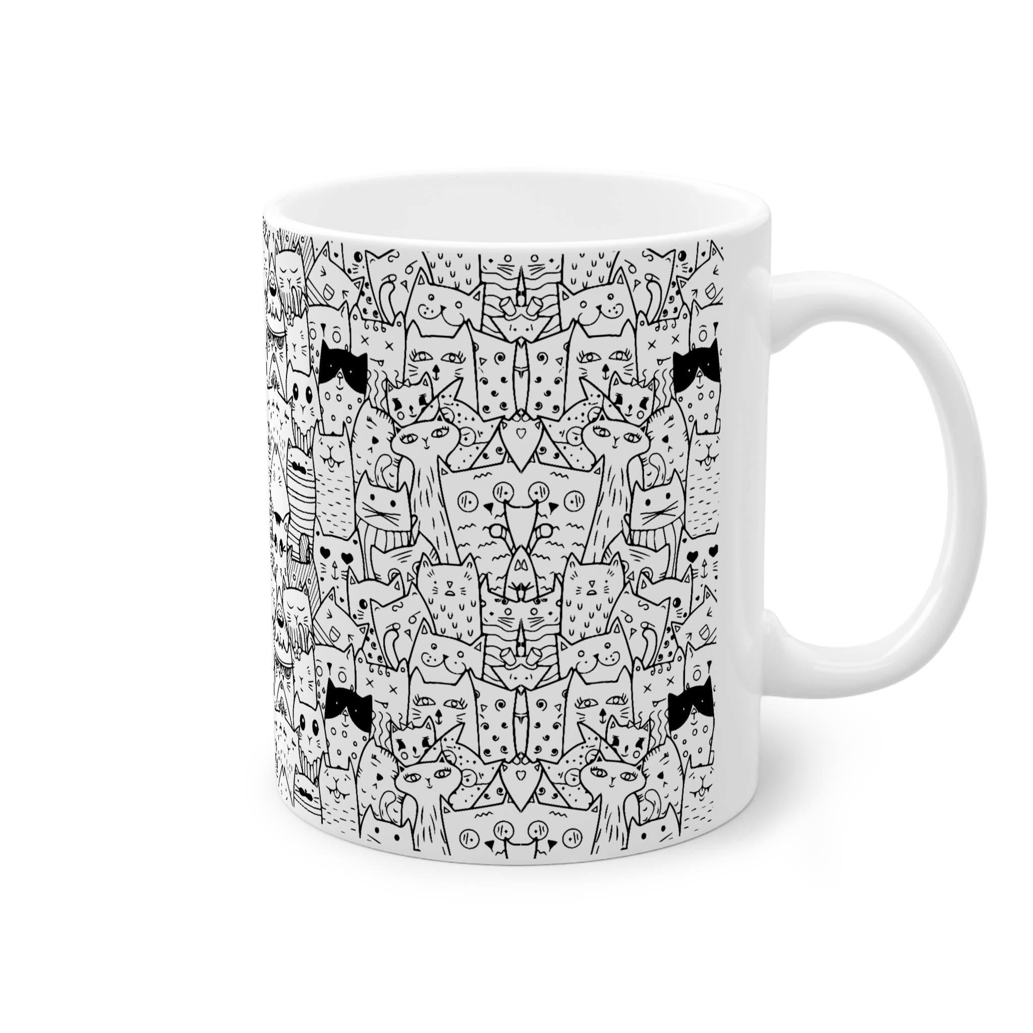 ماگ سرامیک طرح پترن گربهنمای راست0