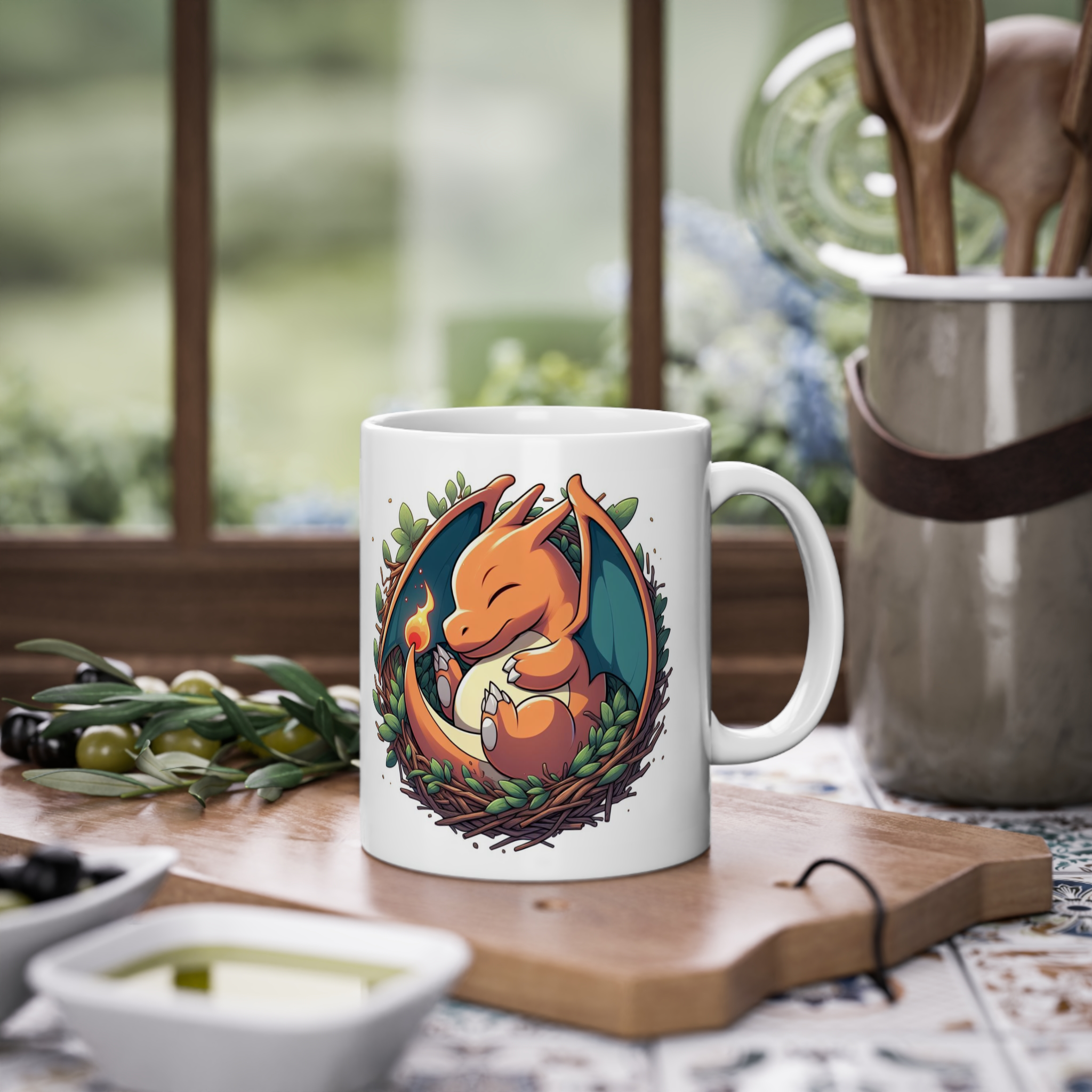 ماگ سرامیک طرح کارتونی اژدهای فانتزیزمینه ۱3