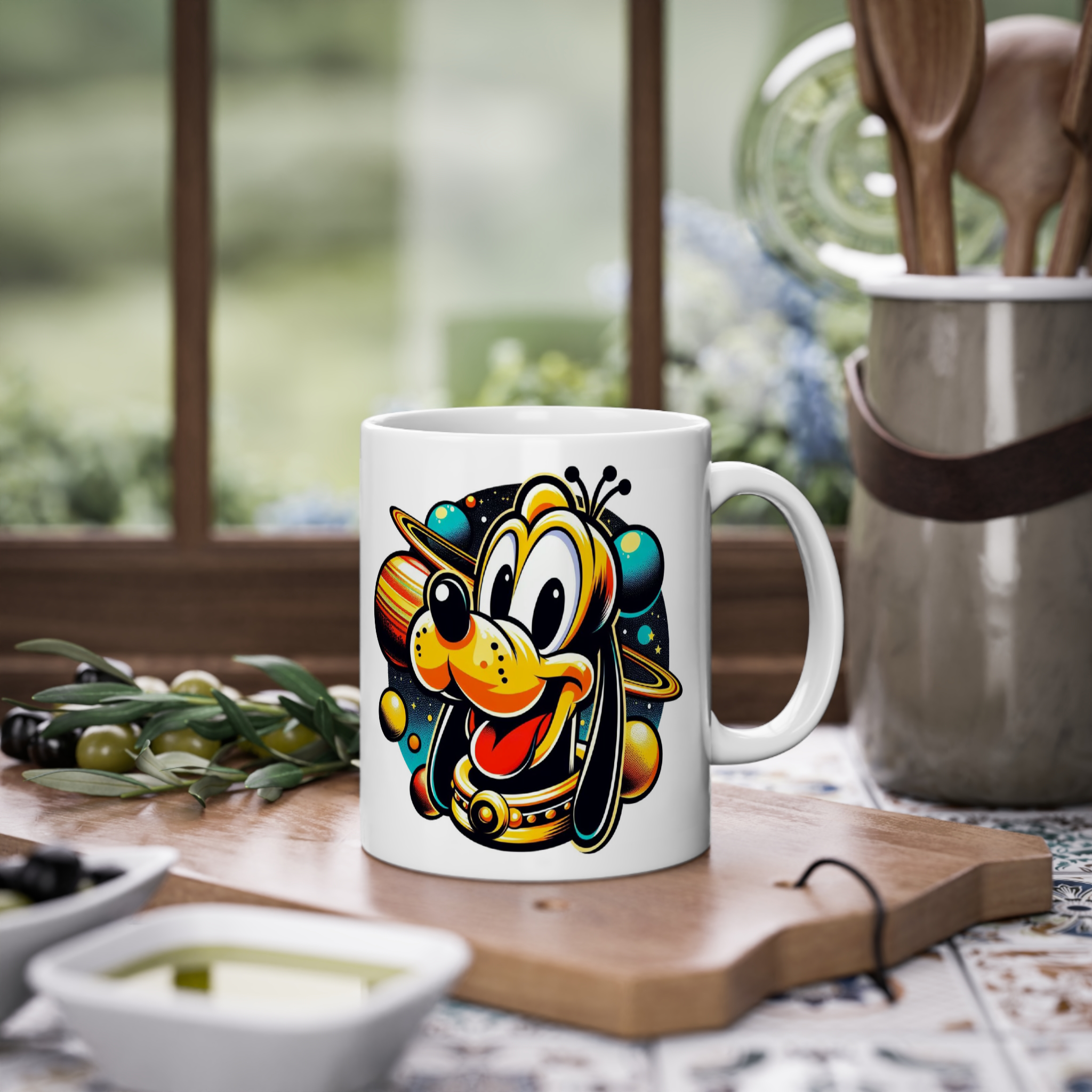 ماگ سرامیک طرح کارتونی سگ پلتوزمینه ۱4