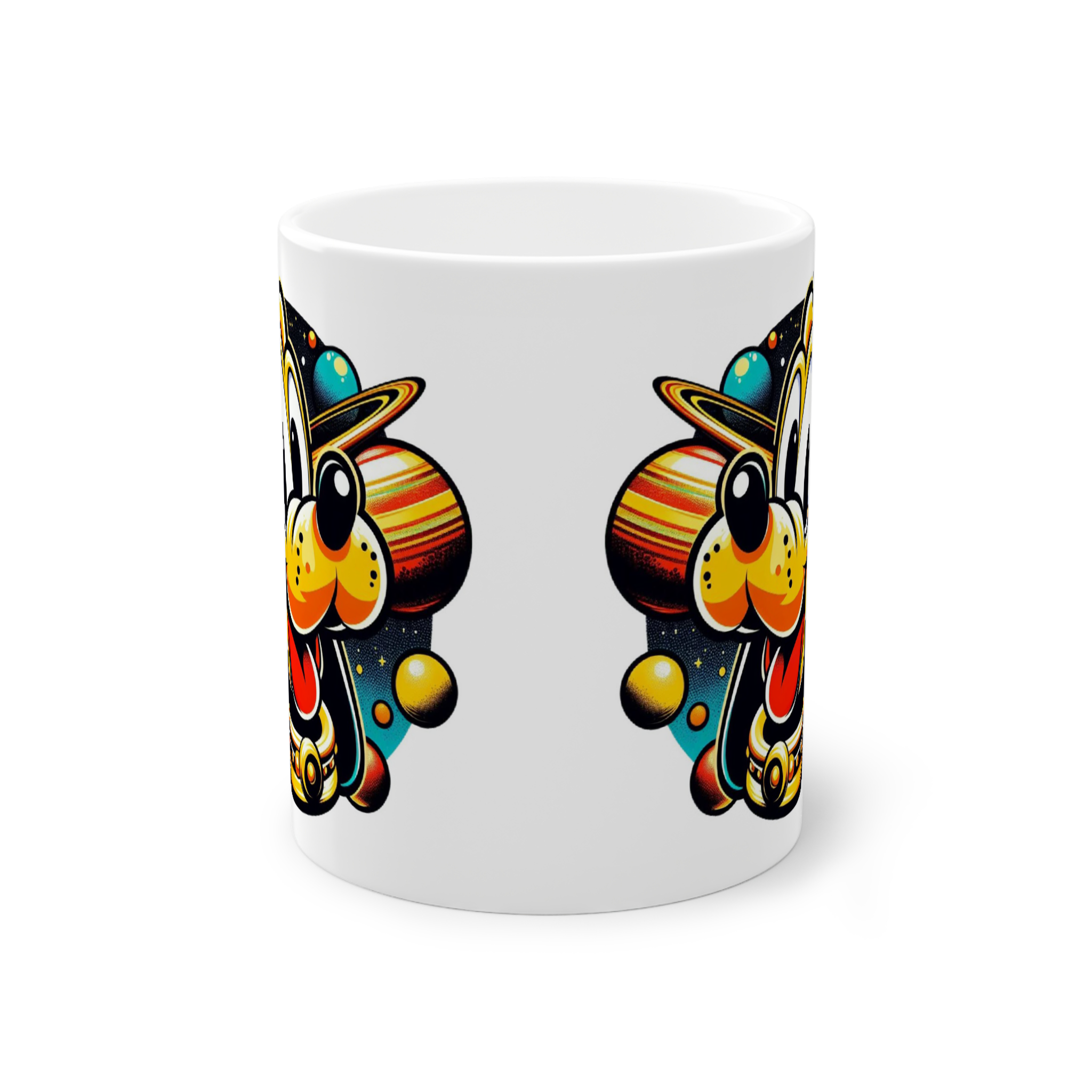 ماگ سرامیک طرح کارتونی سگ پلتونمای روبرو2